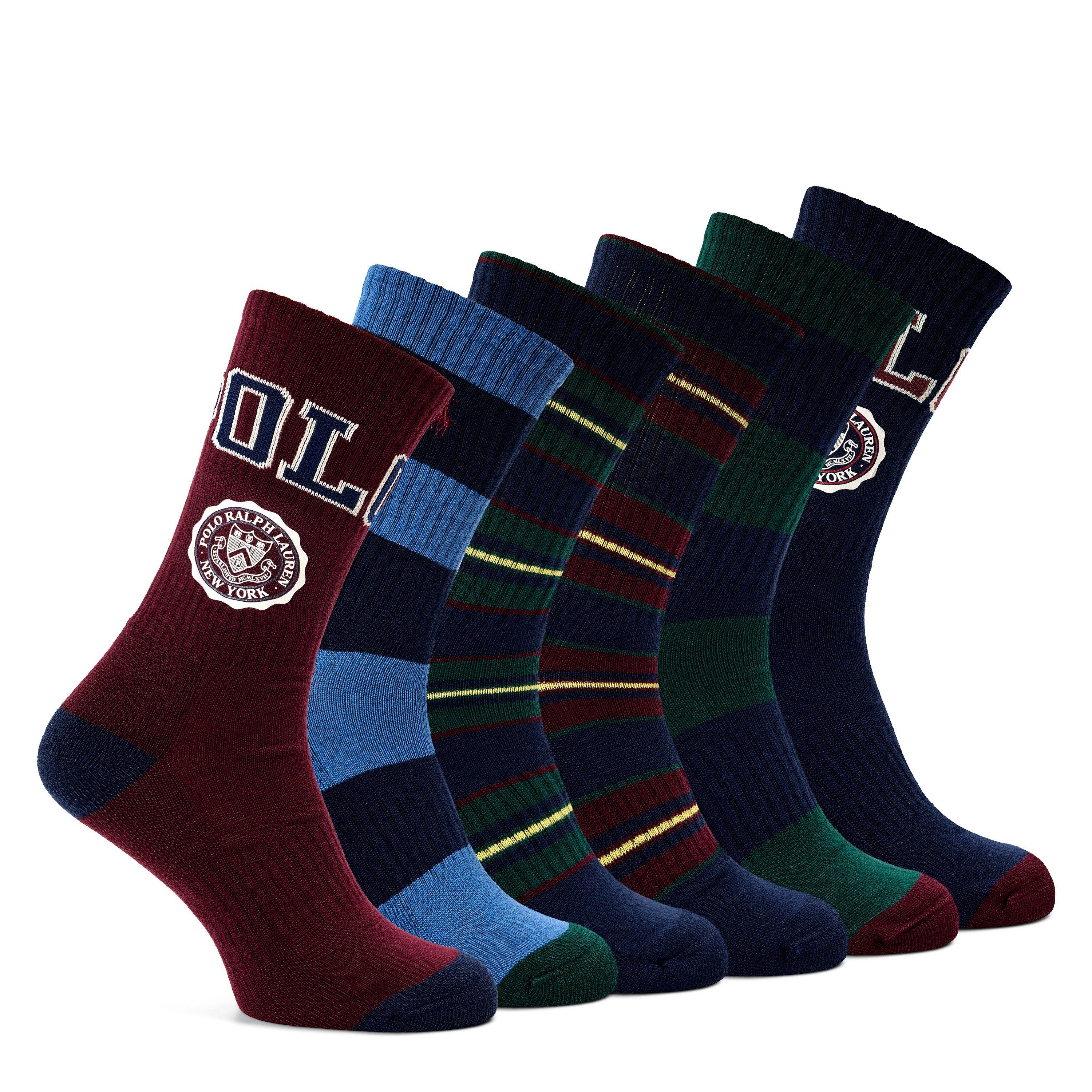 Polo Ralph Lauren Bodywear | Men's 6-Pack Crest Crew Socks | Flannels
