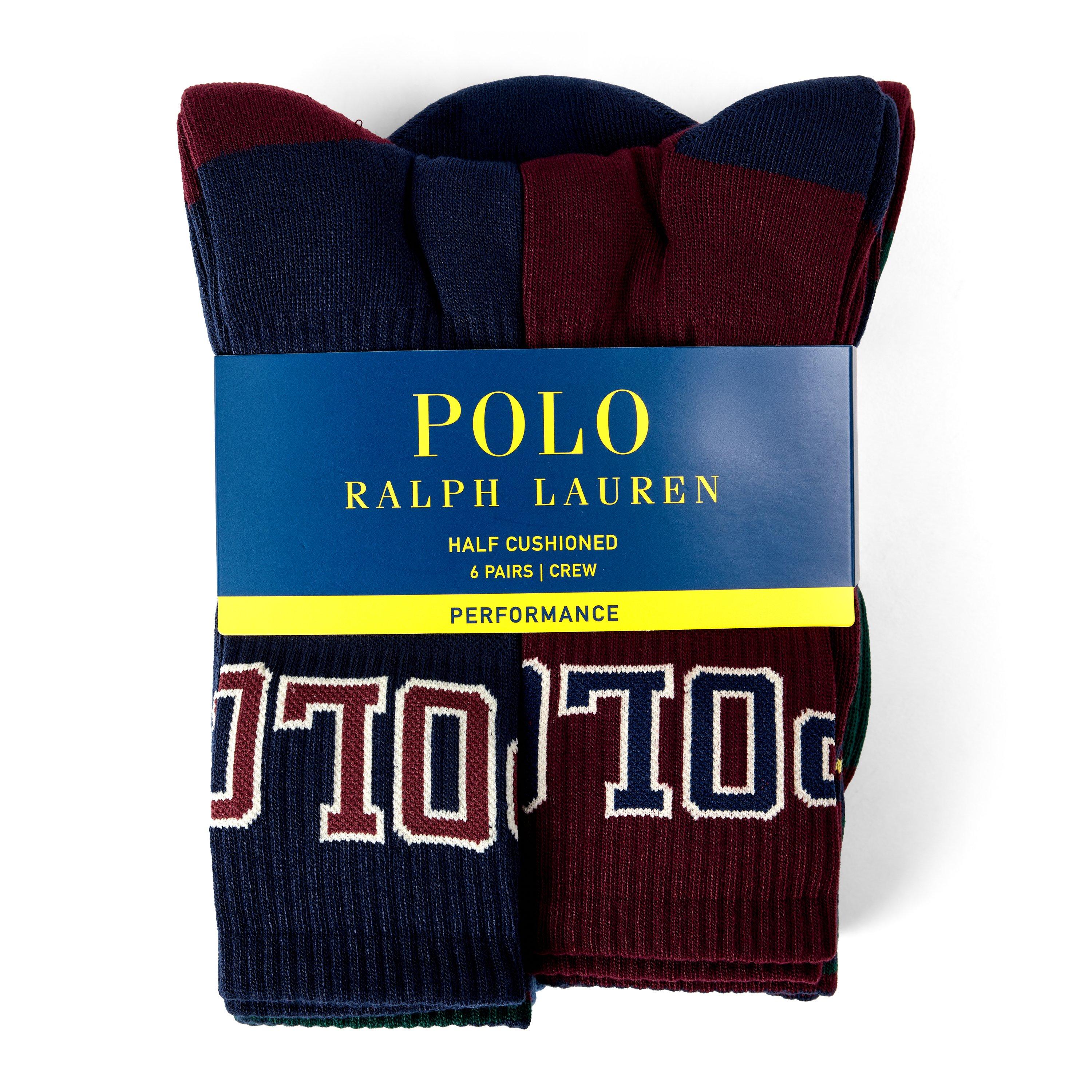 Polo Ralph Lauren Bodywear | Men's 6-Pack Crest Crew Socks | Flannels