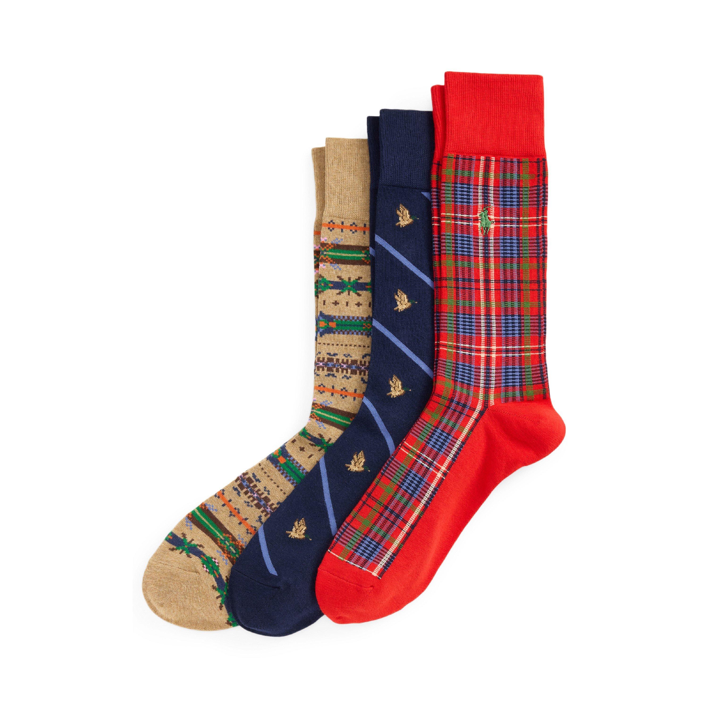 Multi - Polo Ralph Lauren - 3-Pack Novelty Crew Socks