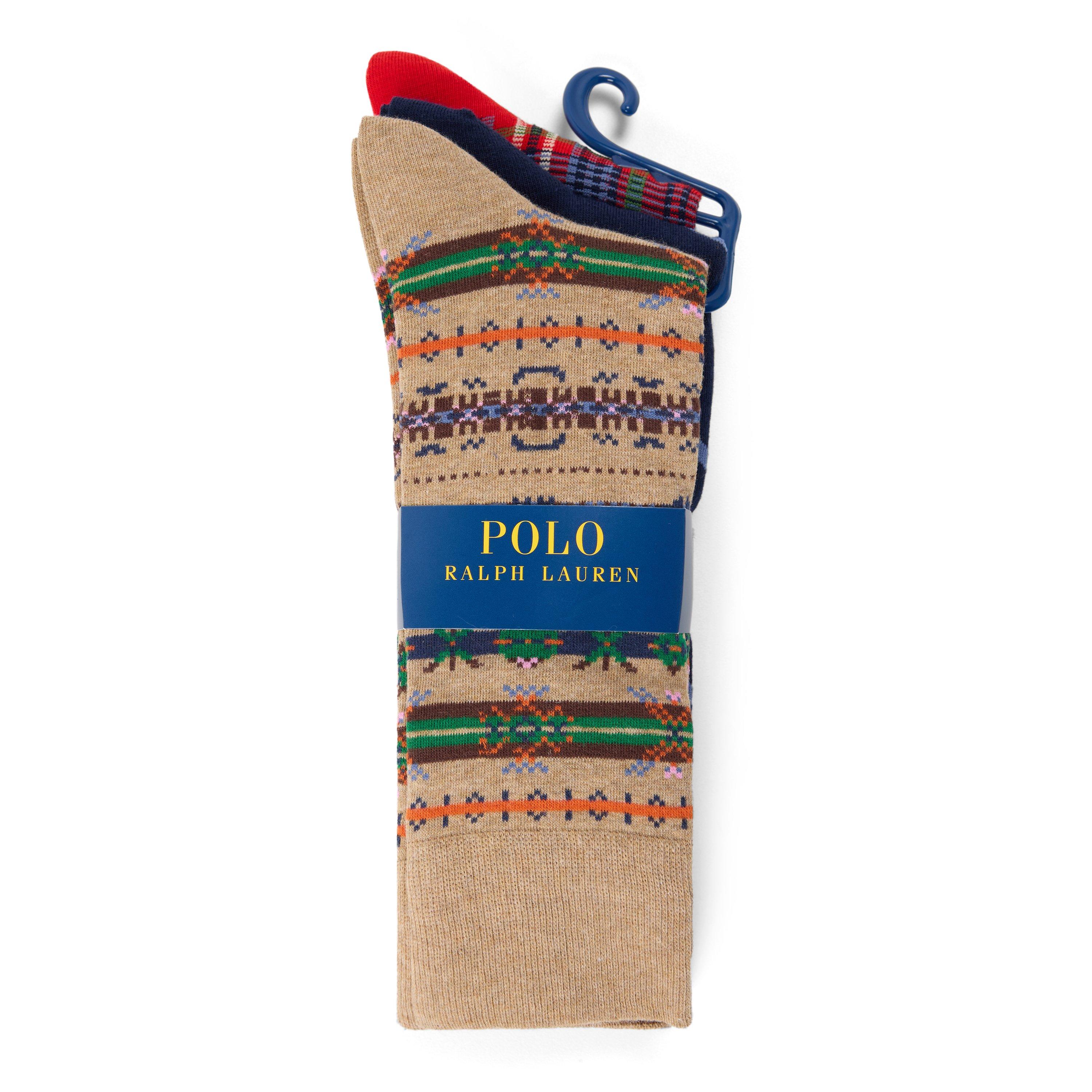 Multi - Polo Ralph Lauren - 3-Pack Novelty Crew Socks - 2