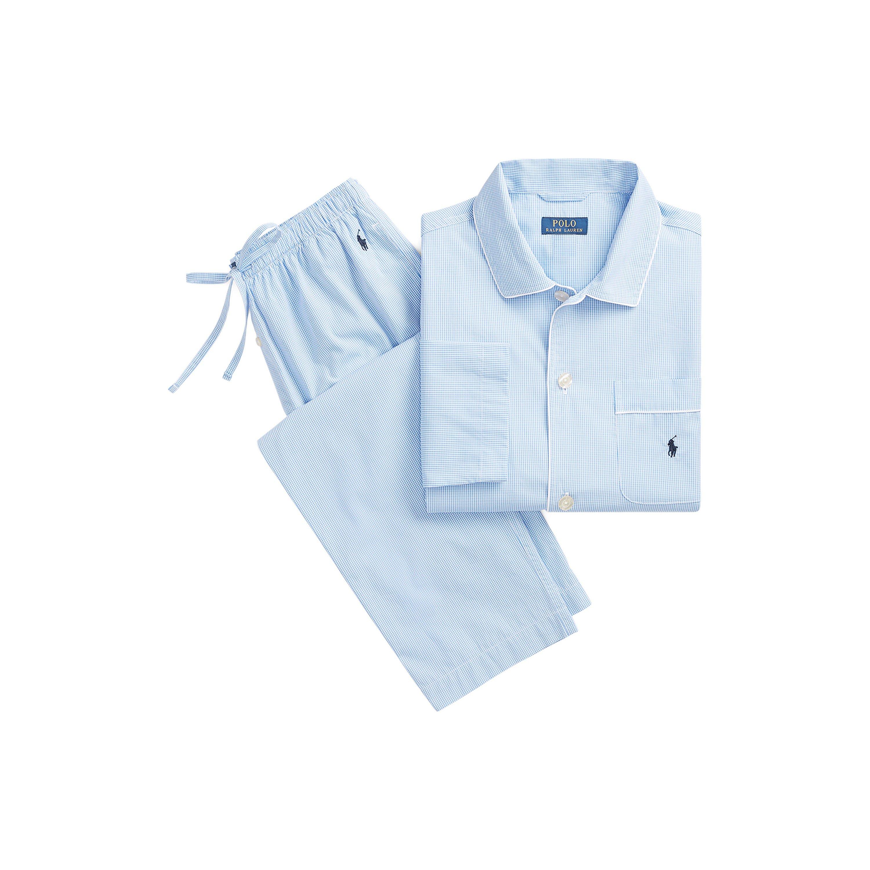 BlueGingham - Polo Ralph Lauren - Long Sleeve Woven Pyjama Set - 1