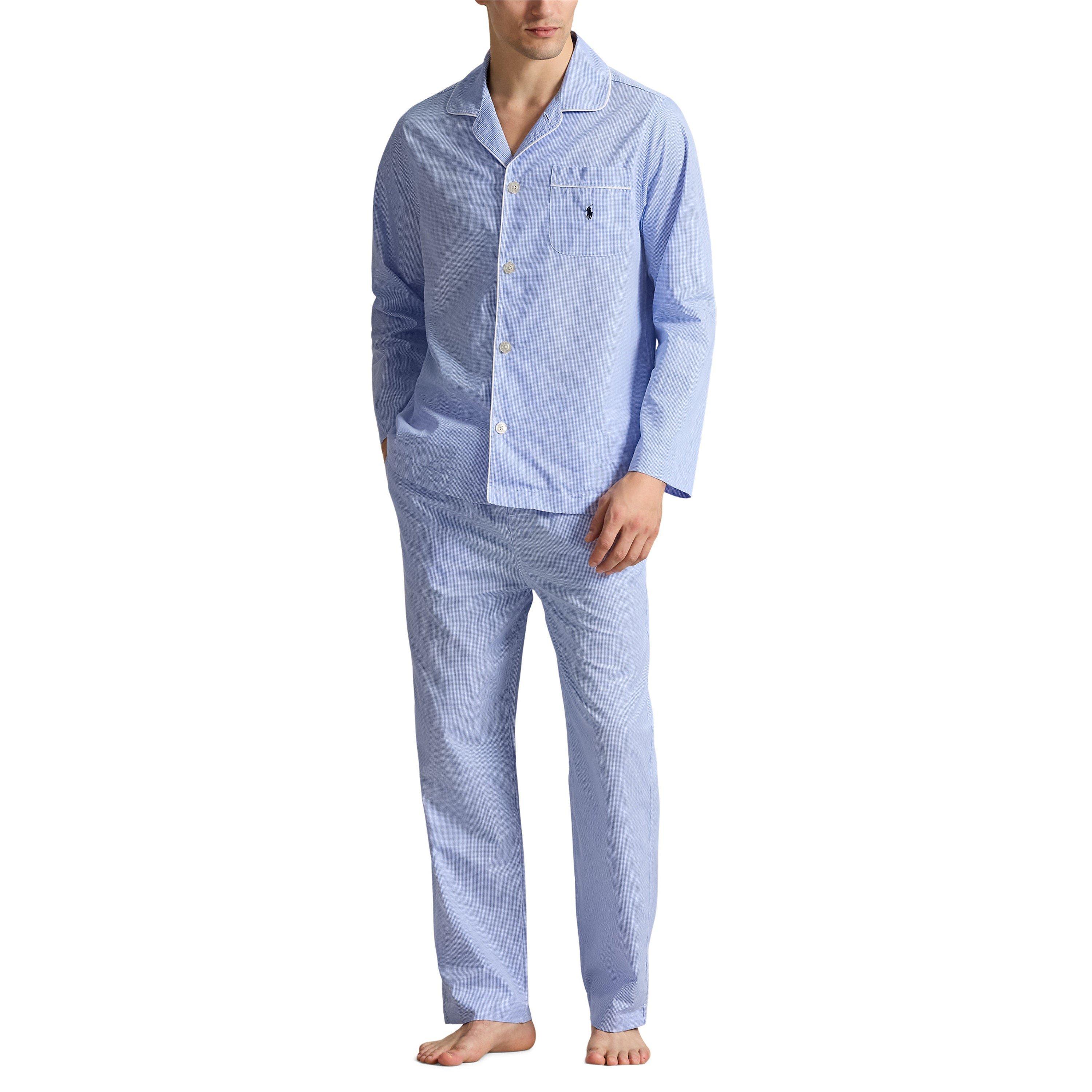 BlueGingham - Polo Ralph Lauren - Long Sleeve Woven Pyjama Set - 4