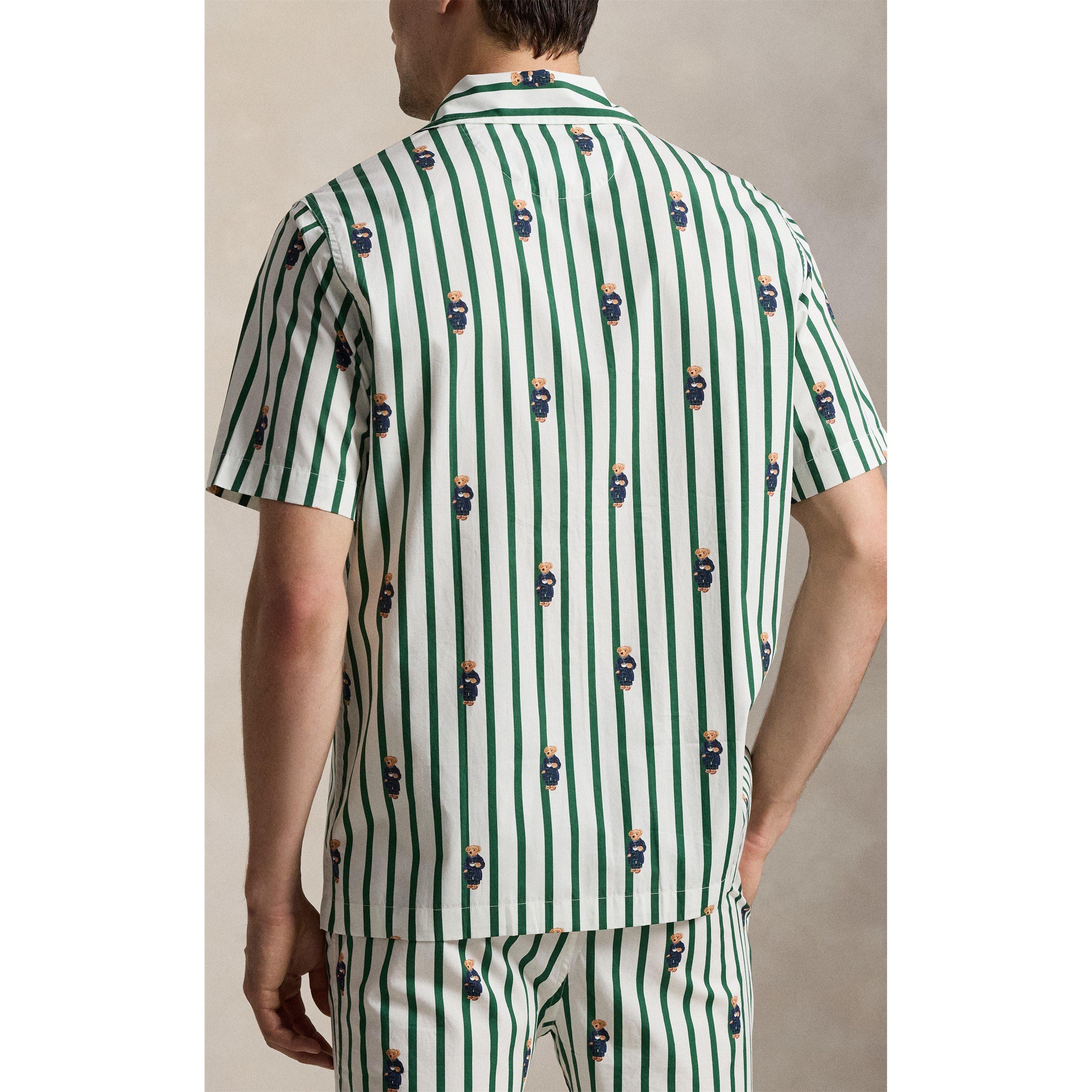 Green/White AOB - Polo Ralph Lauren - Polo Bear Pyjama Top - 3