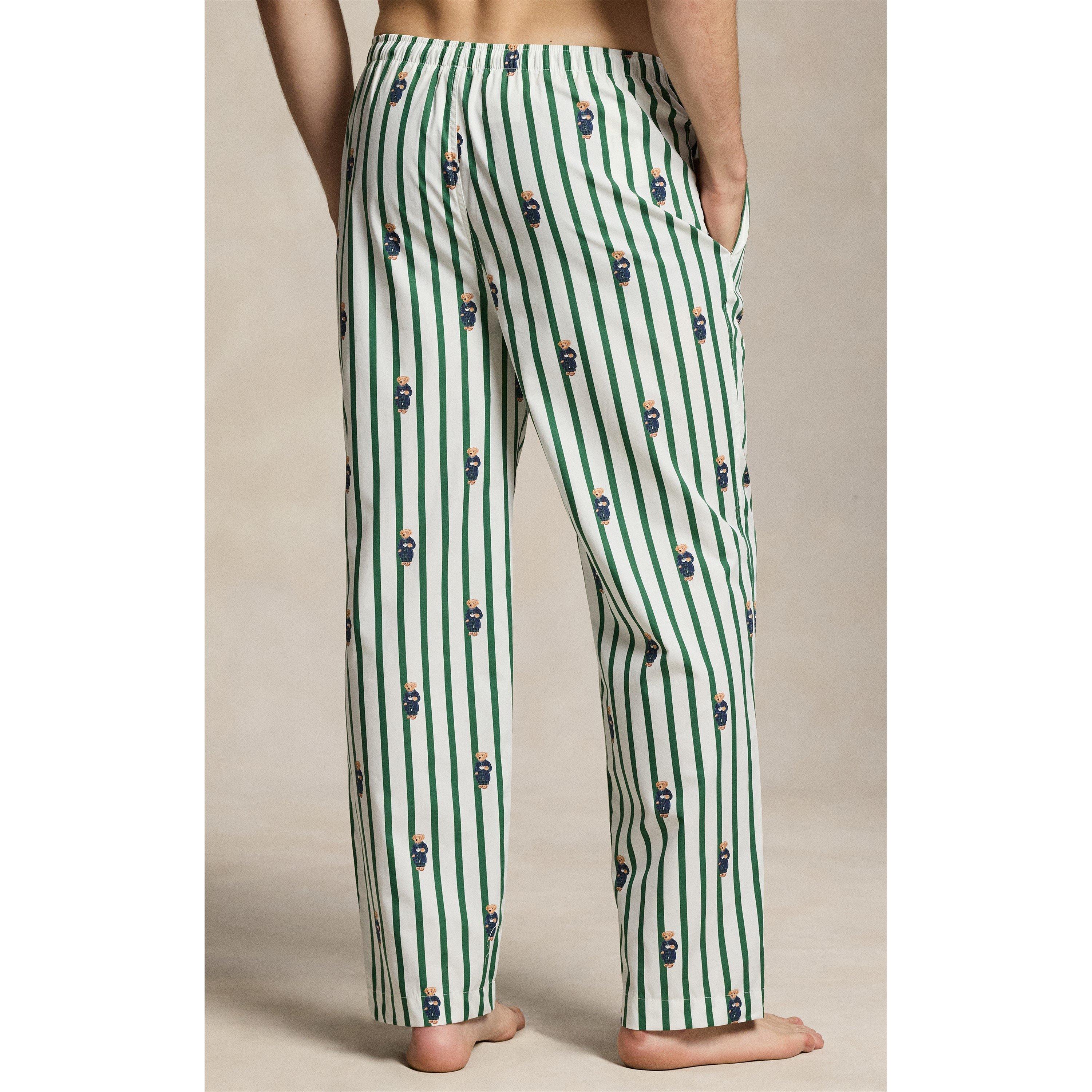 Green/White AOB - Polo Ralph Lauren - Polo Bear Pyjama Bottom - 4