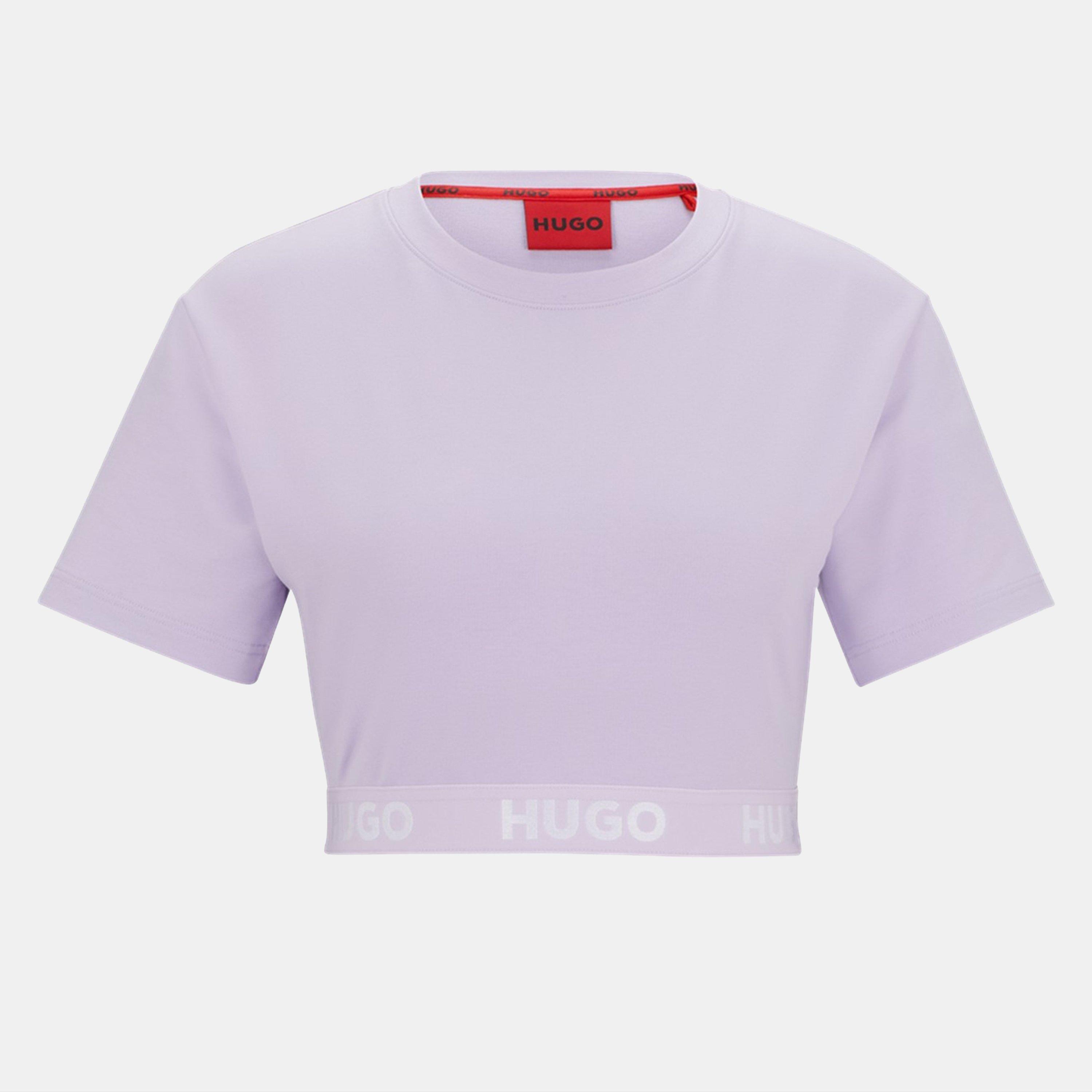 Hugo Women's Sporty Logo Pyjama Short Sleeve Top