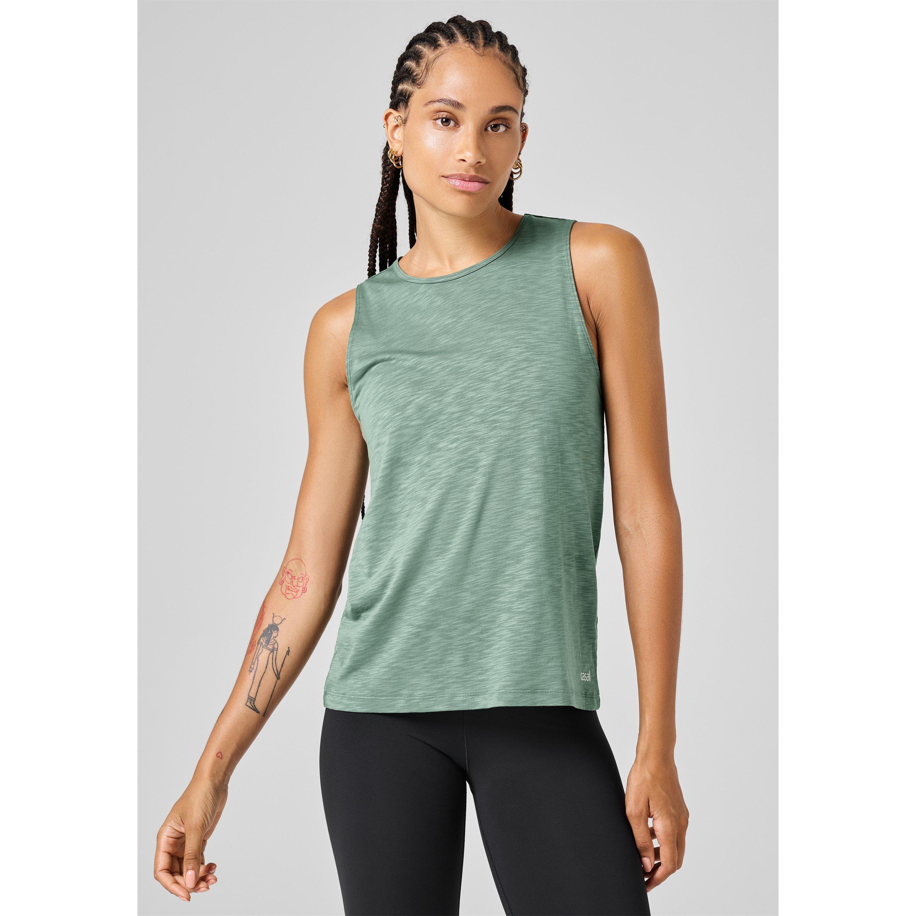 Casall Women's Soft Tank Baselayer Top - Dusty Green - 14 (L)