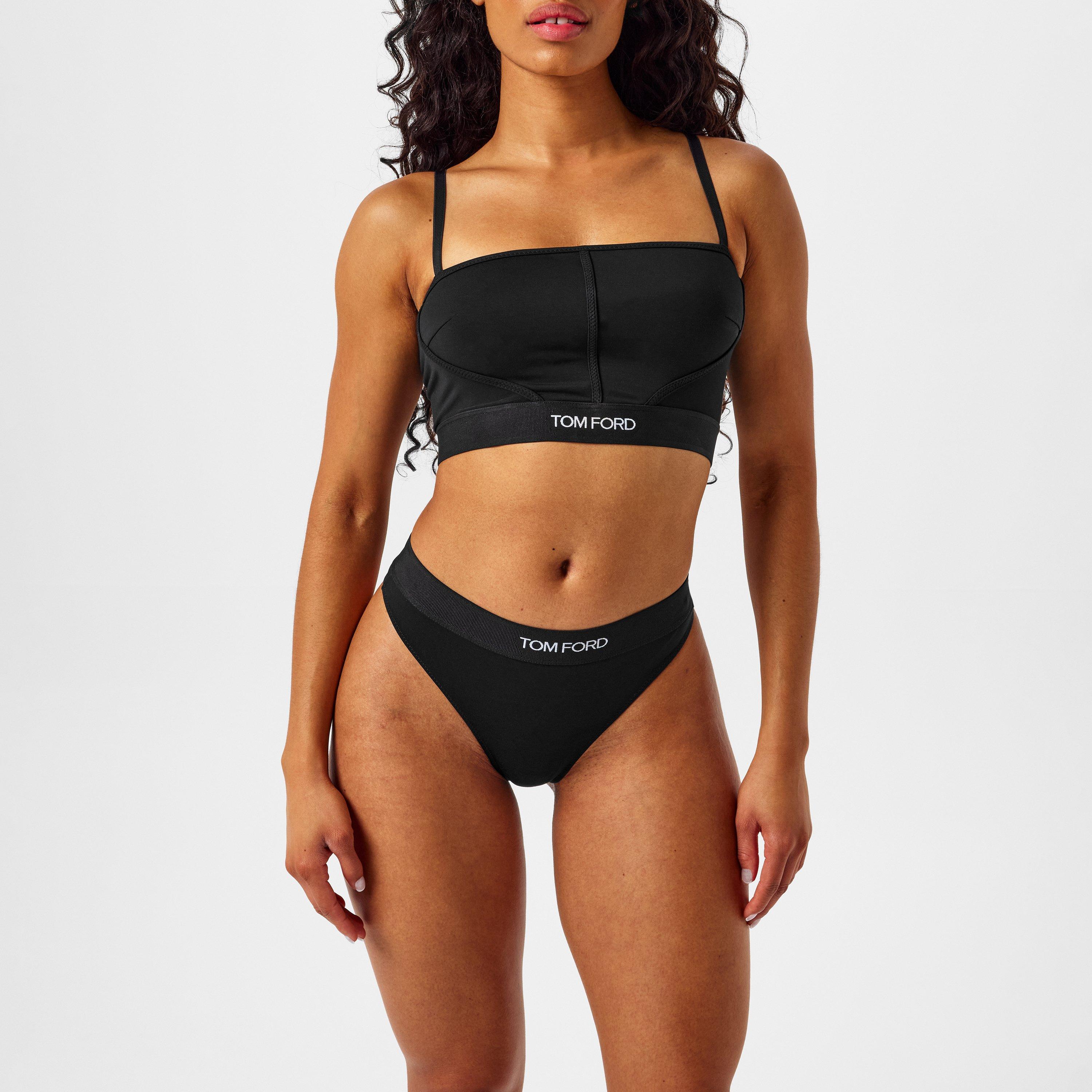 Black - Tom Ford - Women's Modal Signature Thong - 1