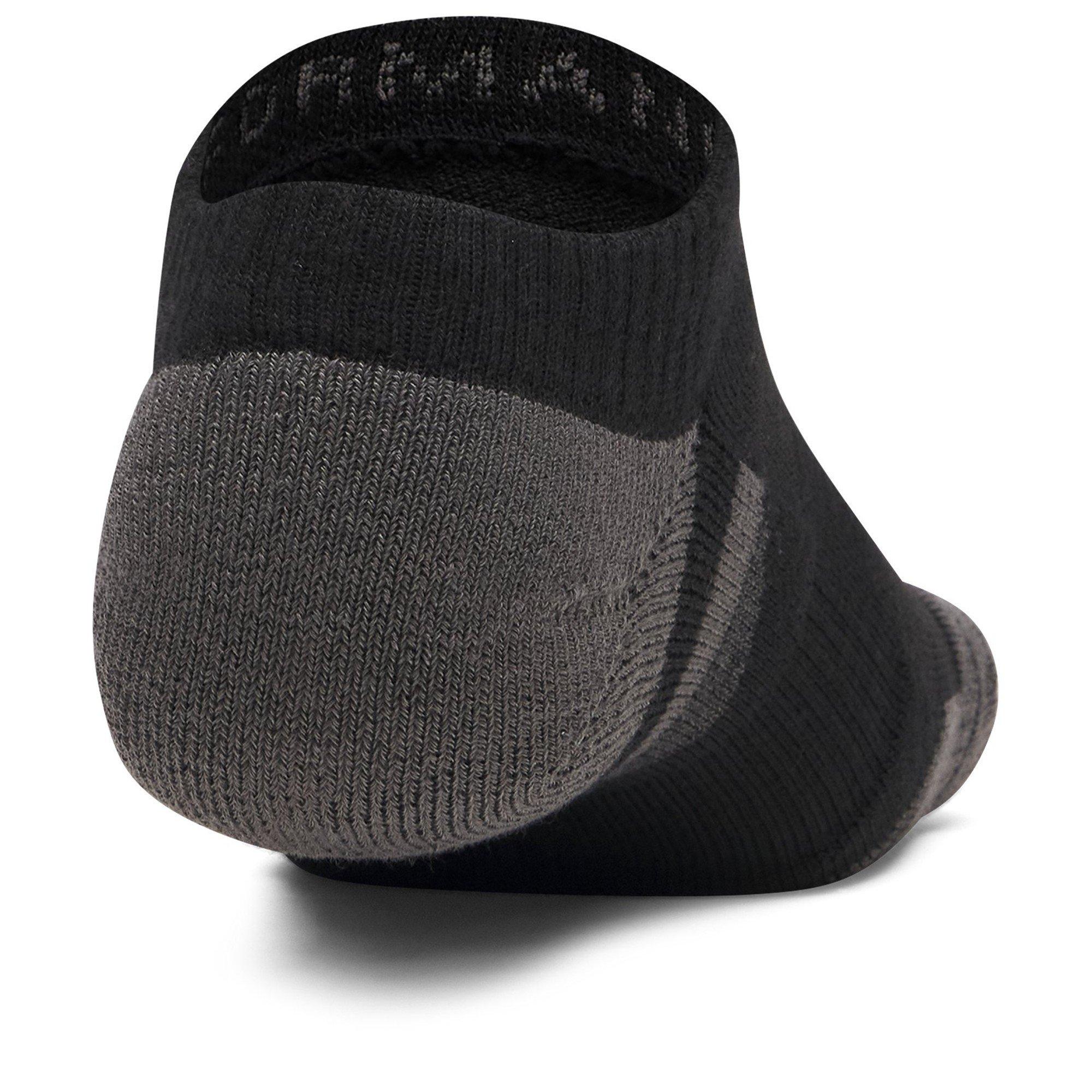 Black/Jet Gray - Under Armour - Tech 3 Pack Trainer Socks - 3