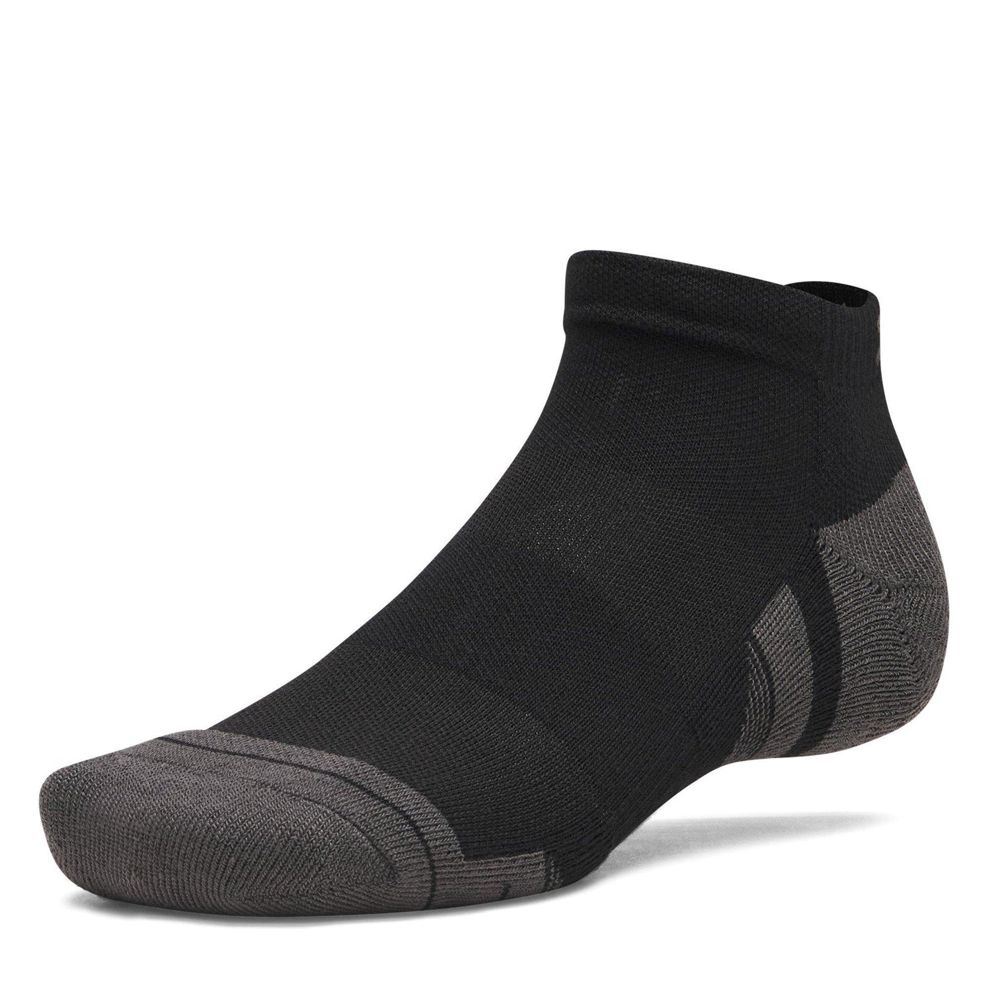 Black/Jet Gray - Under Armour - Tech 3 Pack Trainer Socks - 2