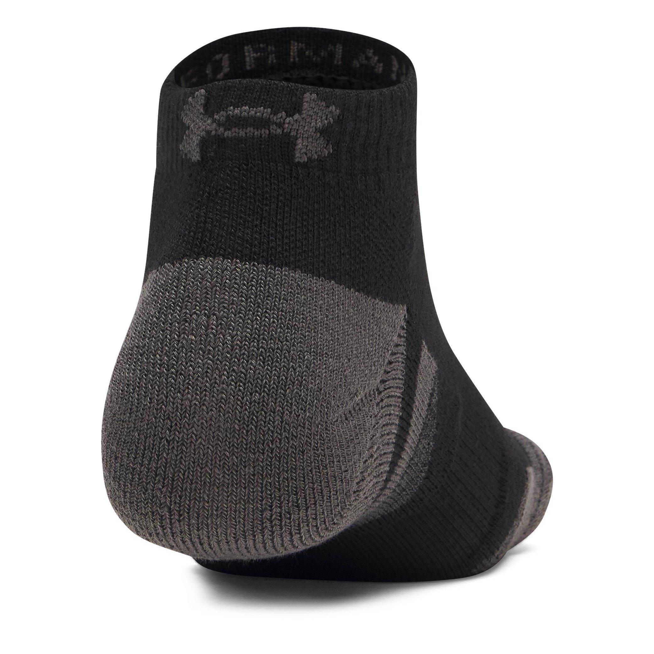 Black/Jet Gray - Under Armour - Tech 3 Pack Trainer Socks - 3