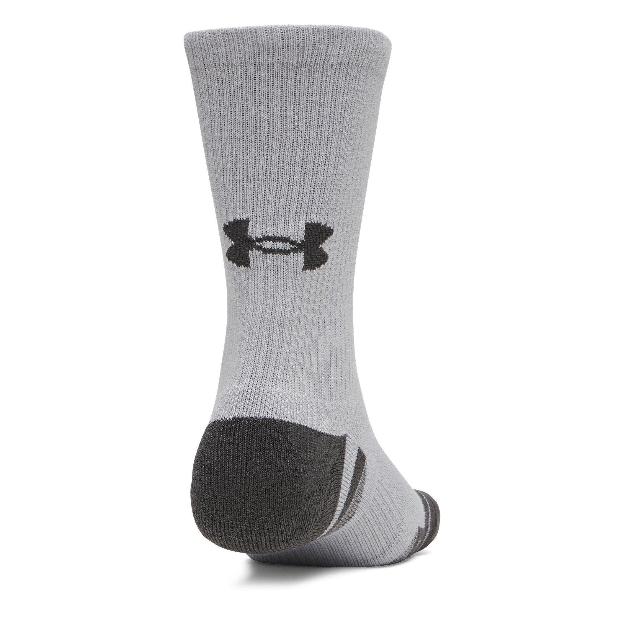 Mod Gray/White - Under Armour - Tech 3 Pack Trainer Socks - 3
