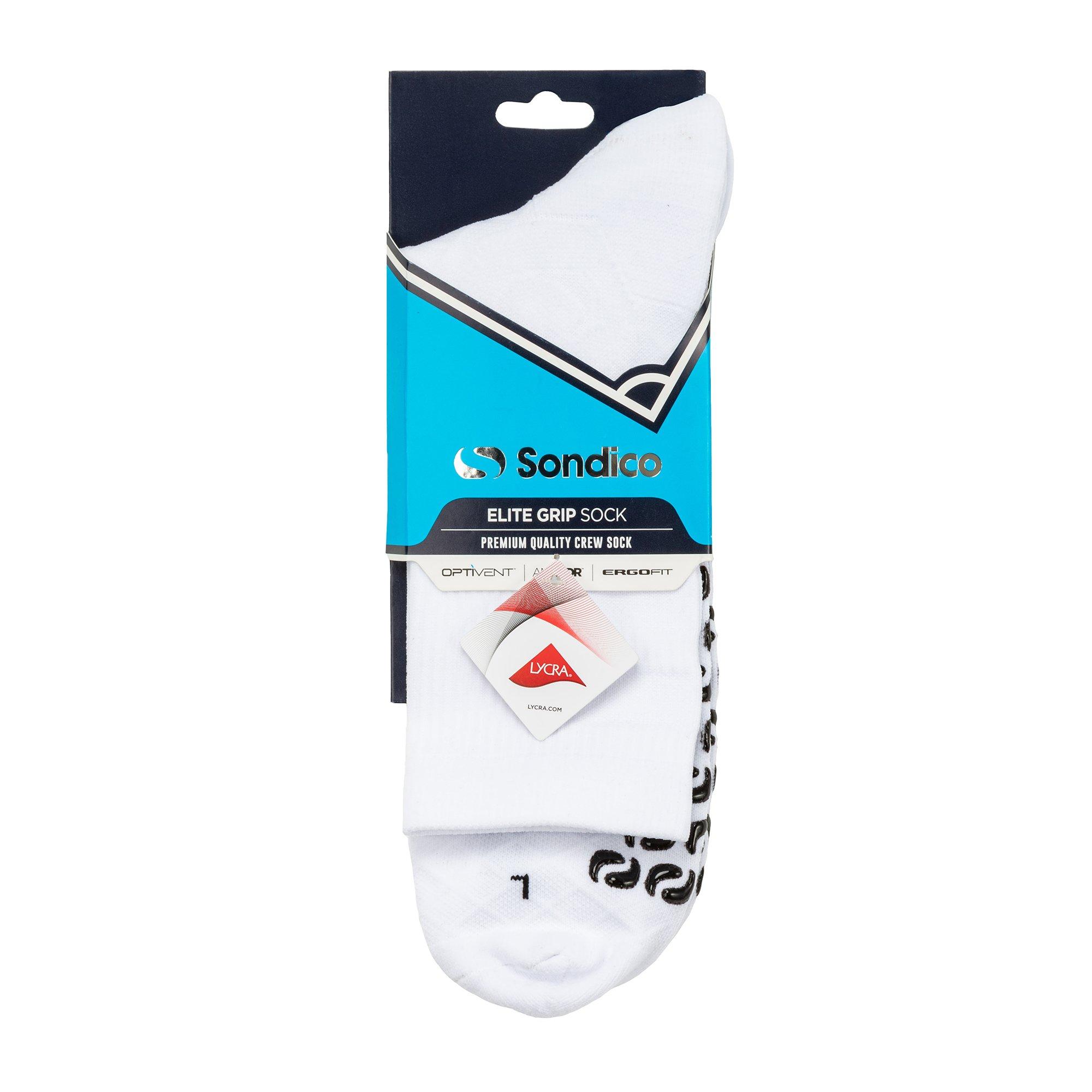 White - Sondico - Elite Grip Sock - 7