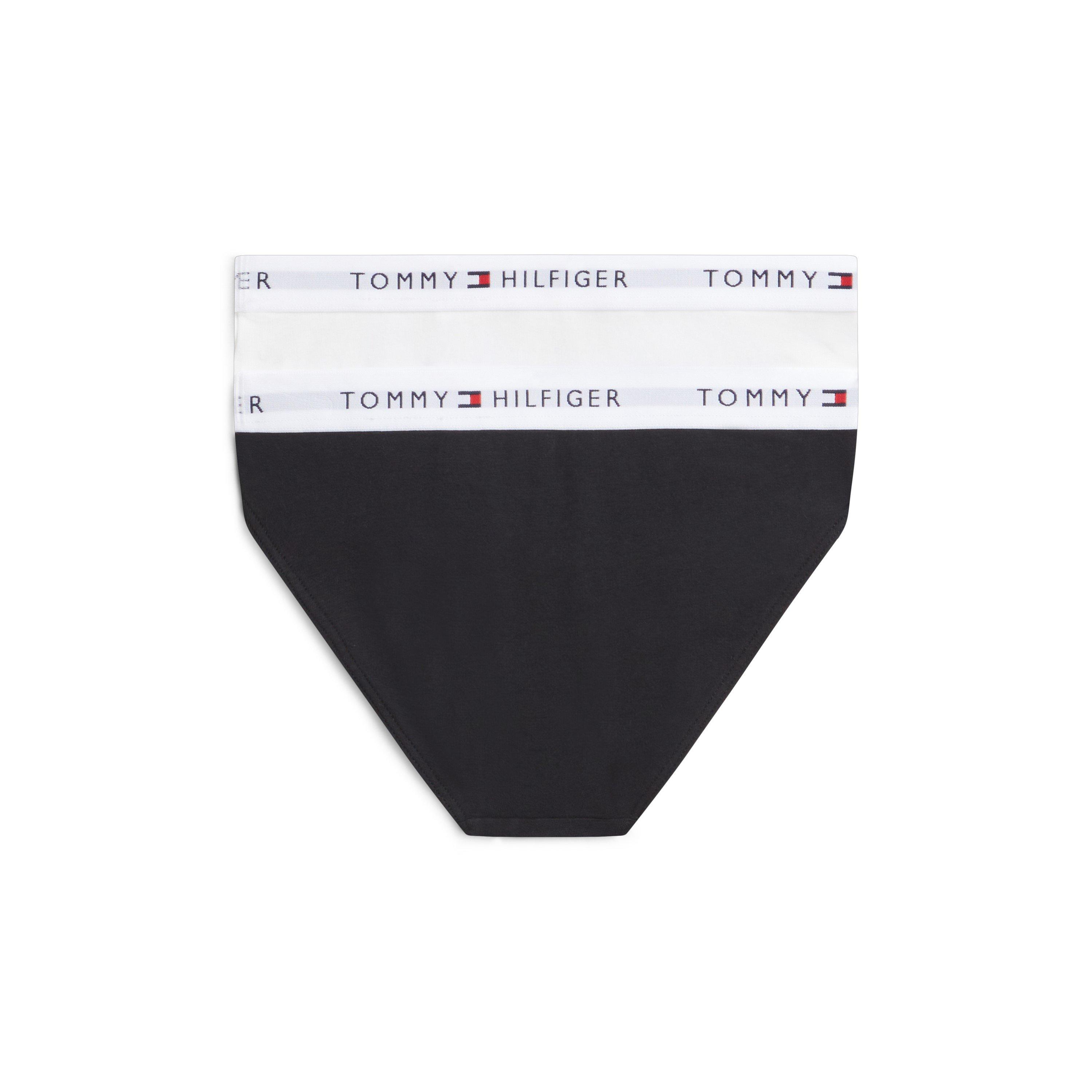 White/Black 0U4 - Tommy Hilfiger - Kids' Cotton Bikini 2 Pack Briefs - 3