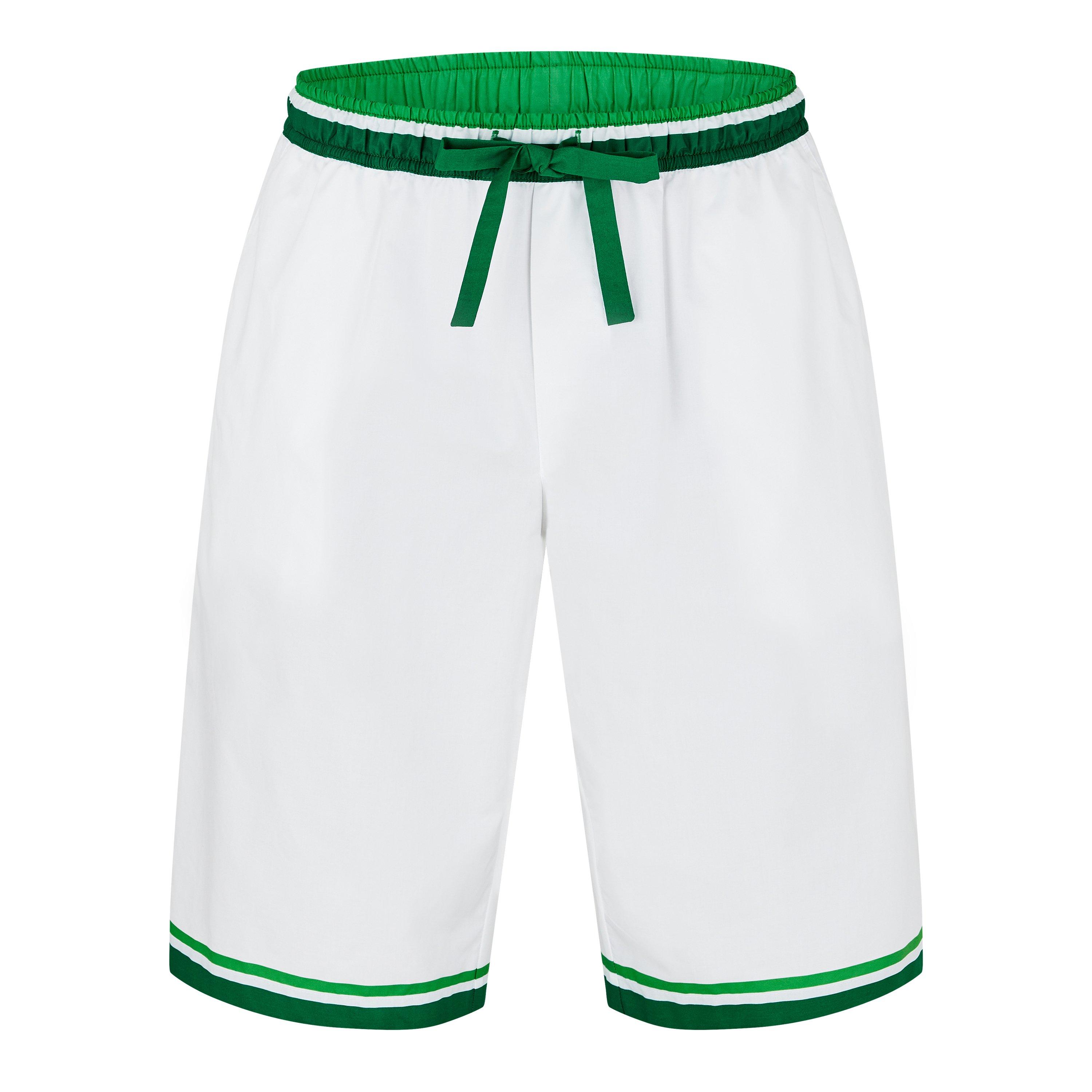 Maiolica Green - Dolce and Gabbana - Men's Maiolica Woven Tracksuit Shorts - 5
