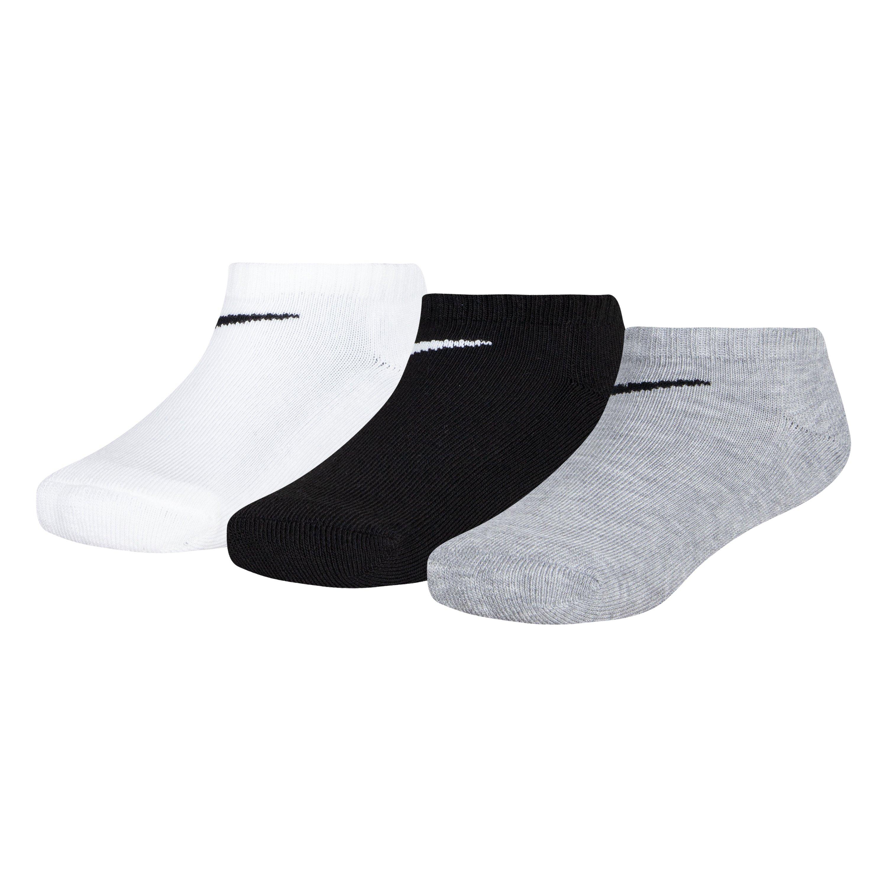 Whi/Gray Hea - Nike - 3 Pack No Show Trainer Socks - 1