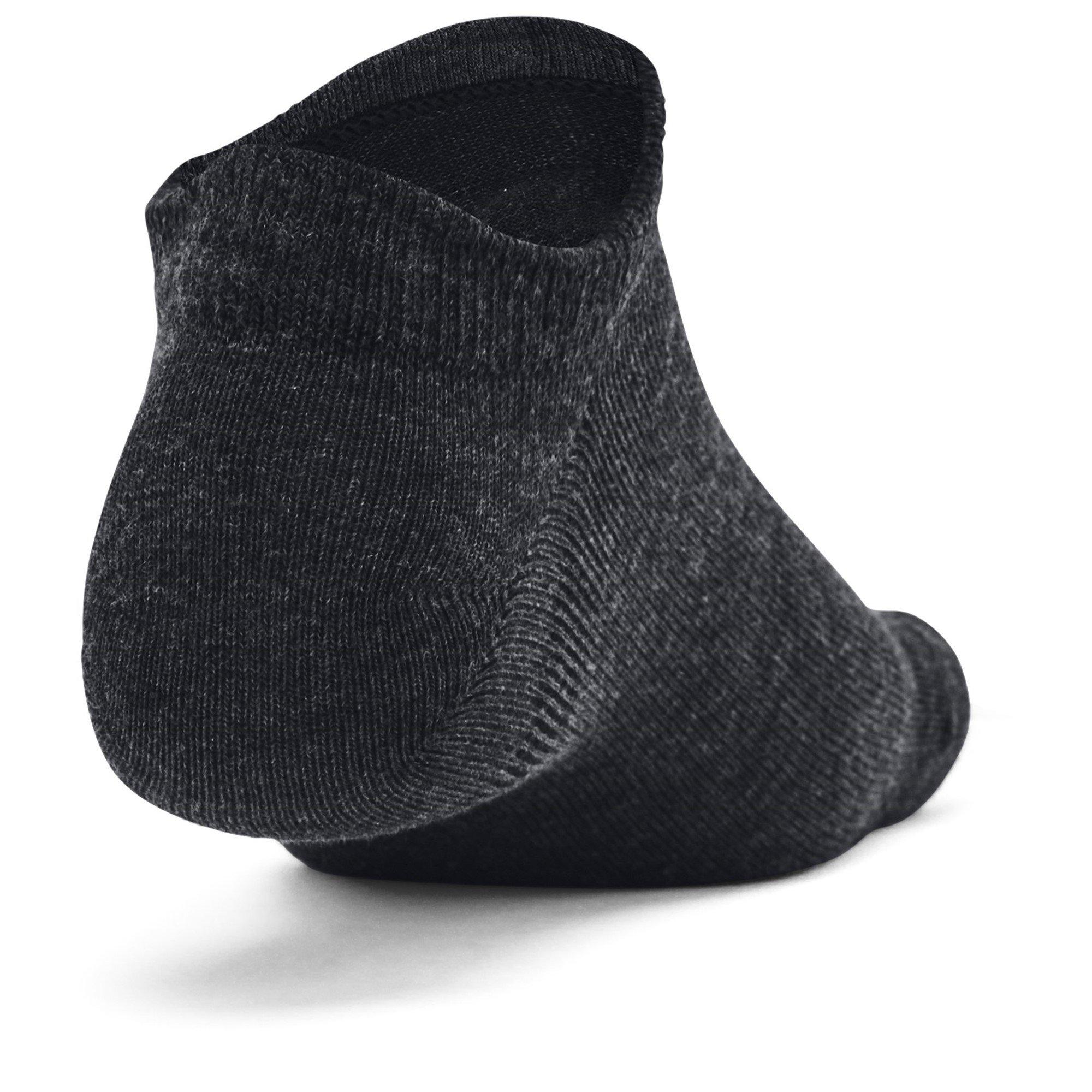 Crna - Under Armour - Adults Essential No Show Trainers Socks - 3