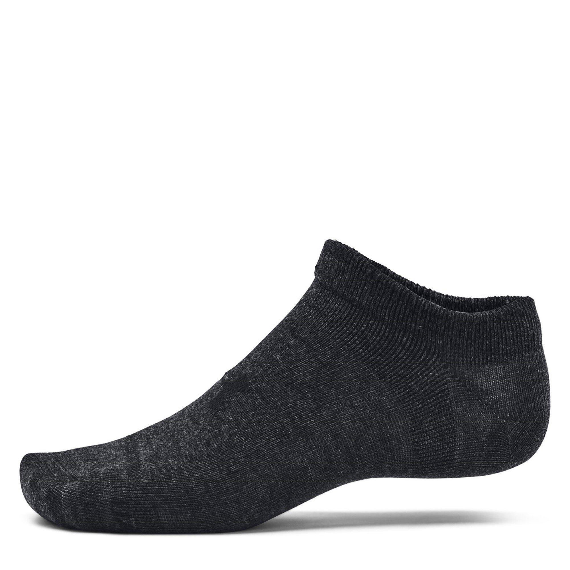 Crna - Under Armour - Adults Essential No Show Trainers Socks - 4