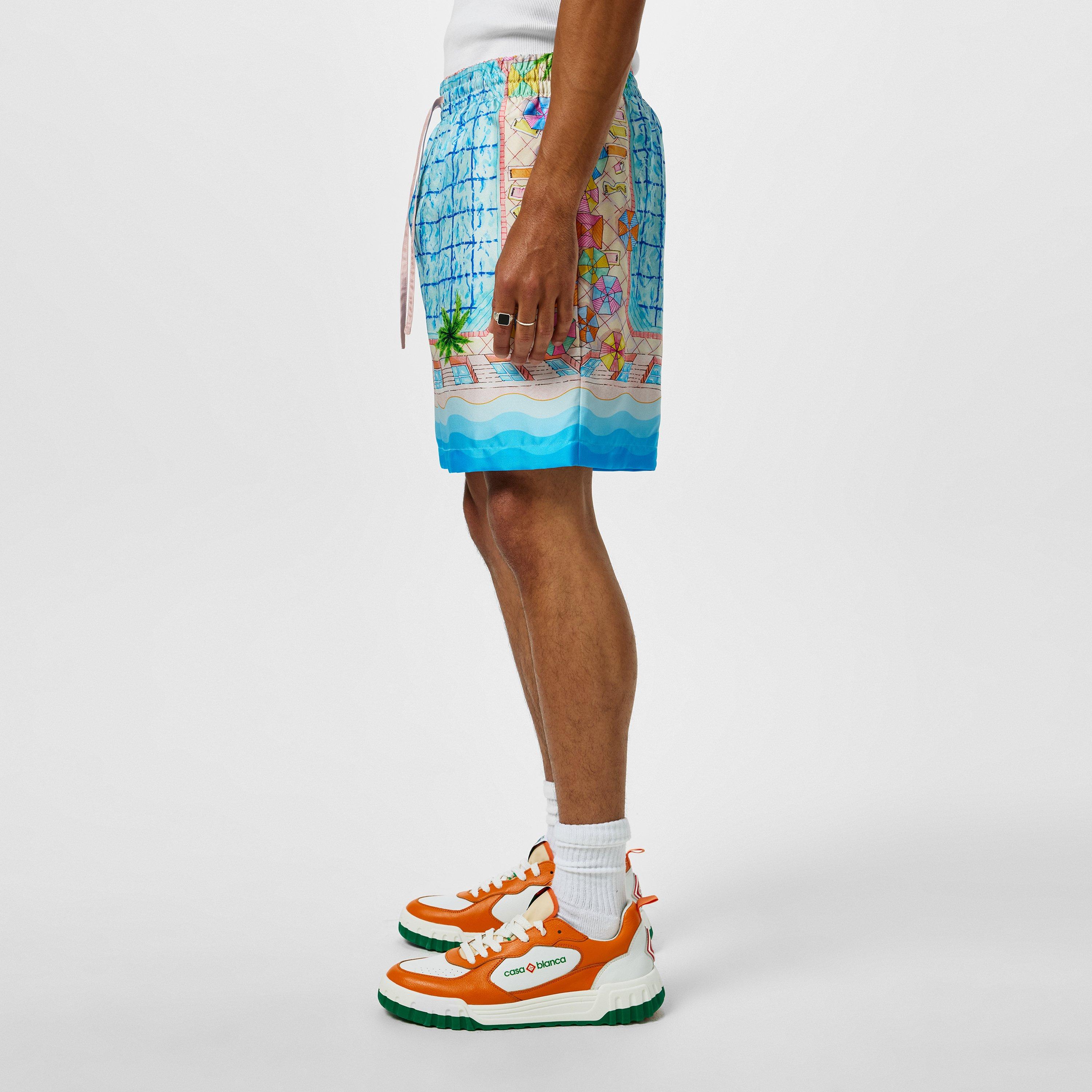 Blue - Casablanca - Silk Pool Shorts - 2