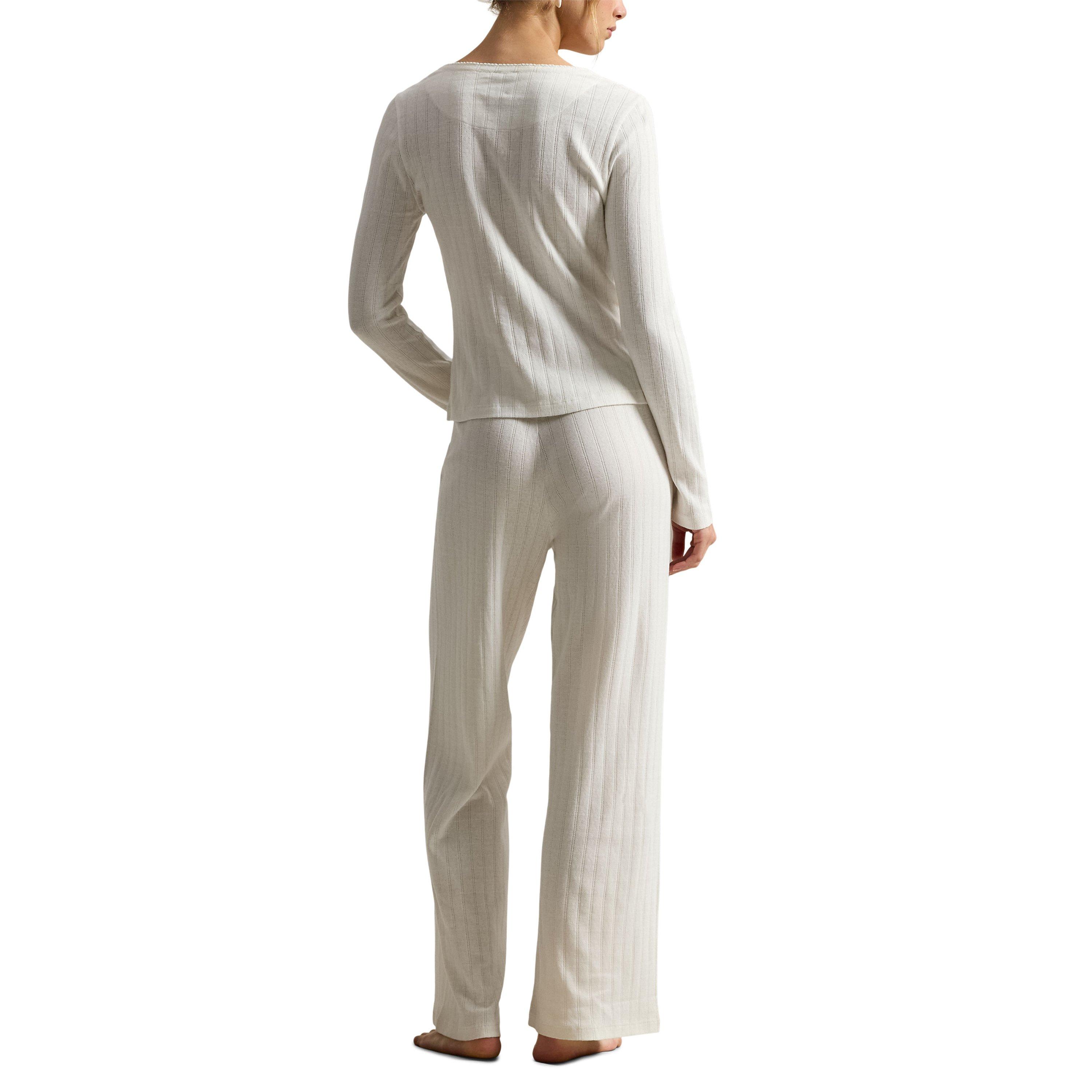 Egret - Polo Ralph Lauren - Women's Wide Long Sleep Pyjama Set - 2