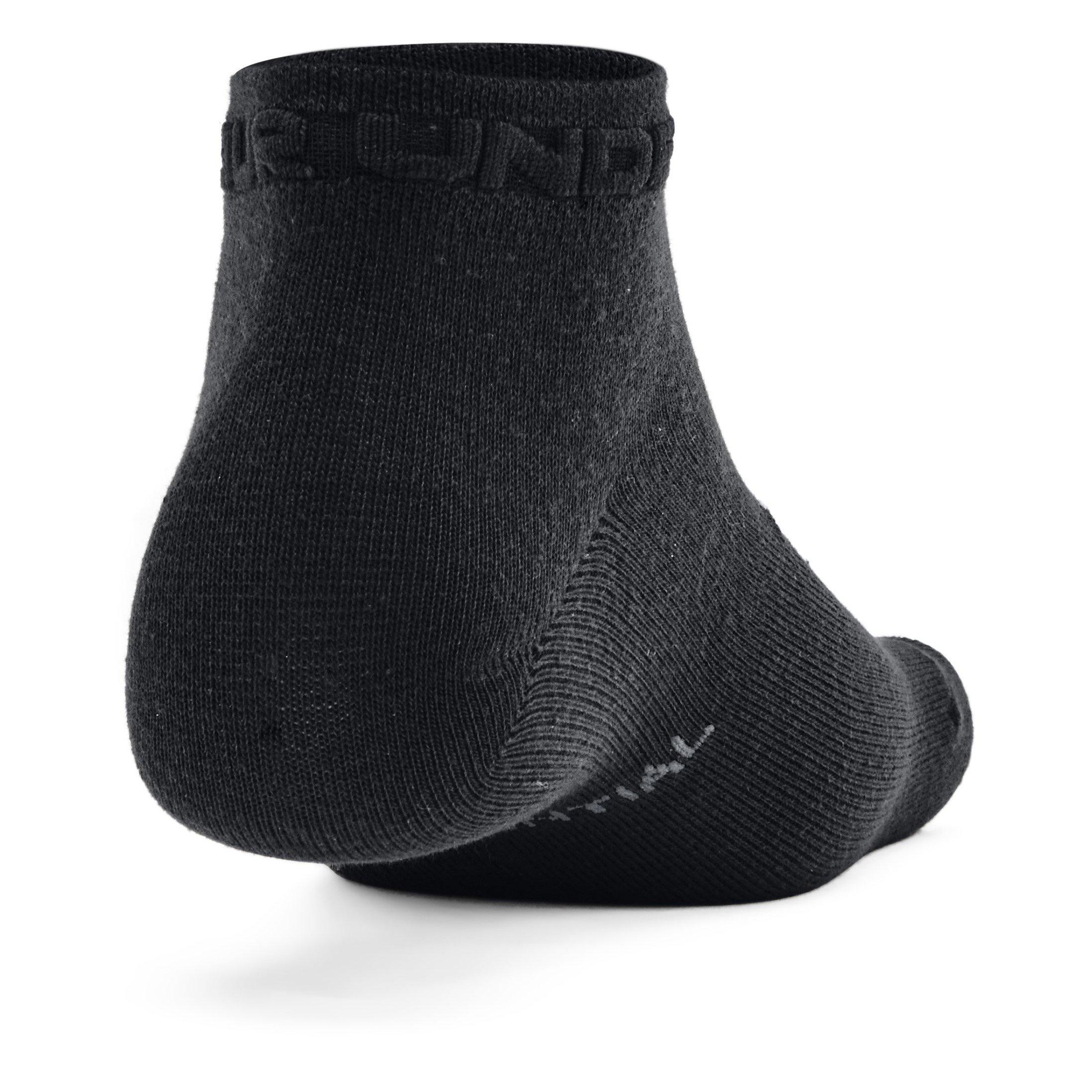 Preto - Under Armour - Adults Essential Low-Cut Trainers Socks - 3