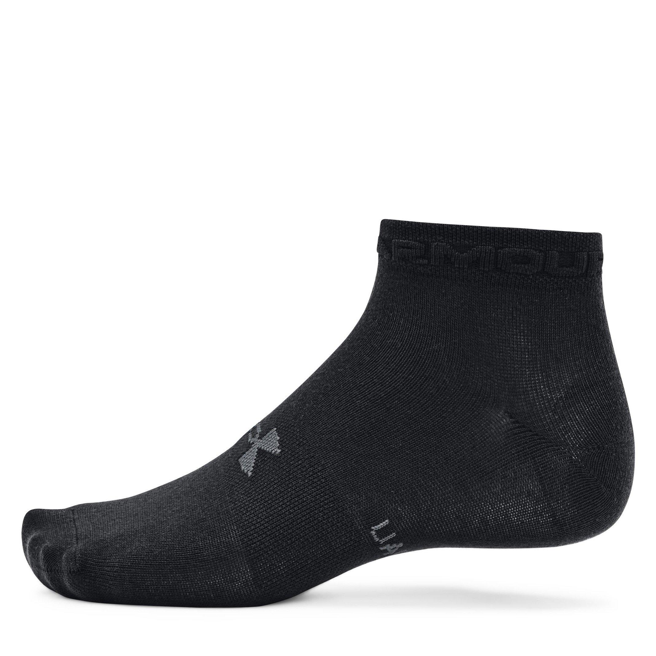 Preto - Under Armour - Adults Essential Low-Cut Trainers Socks - 4