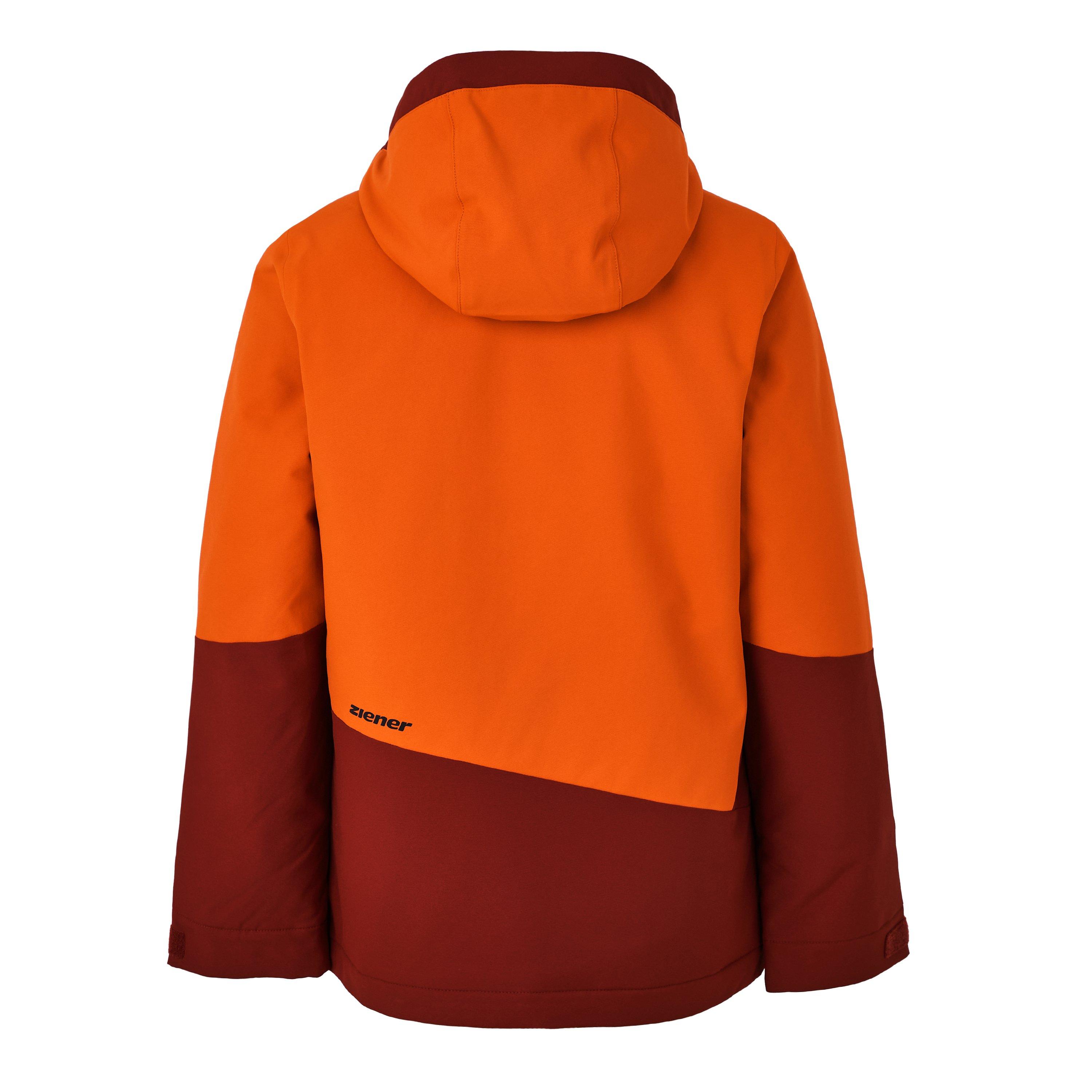 Arancione/Rosso - Ziener - Kids' Avak Waterproof Thermal Ski Jacket - 2