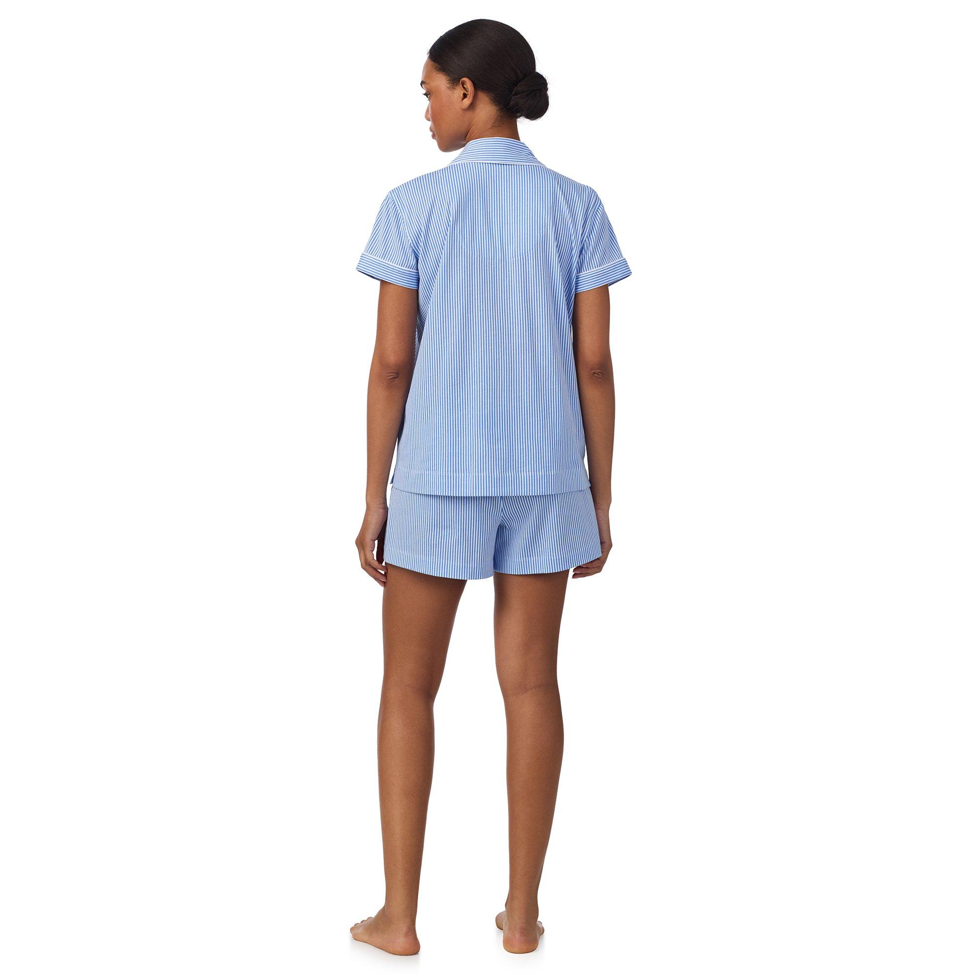 Blue - Lauren by Ralph Lauren - Women's Knitted Short Sleeve Pyjama Set - 2