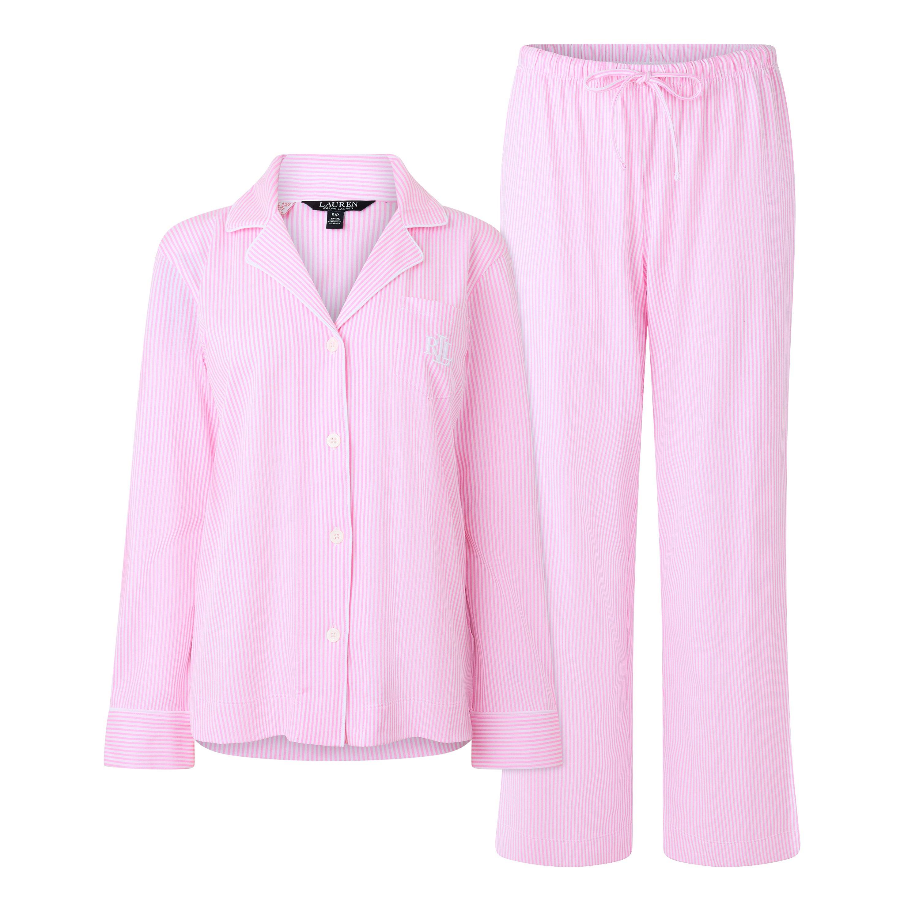 Pink - Lauren by Ralph Lauren - Women's Knit Long Sleeve Pyjama Set - 4
