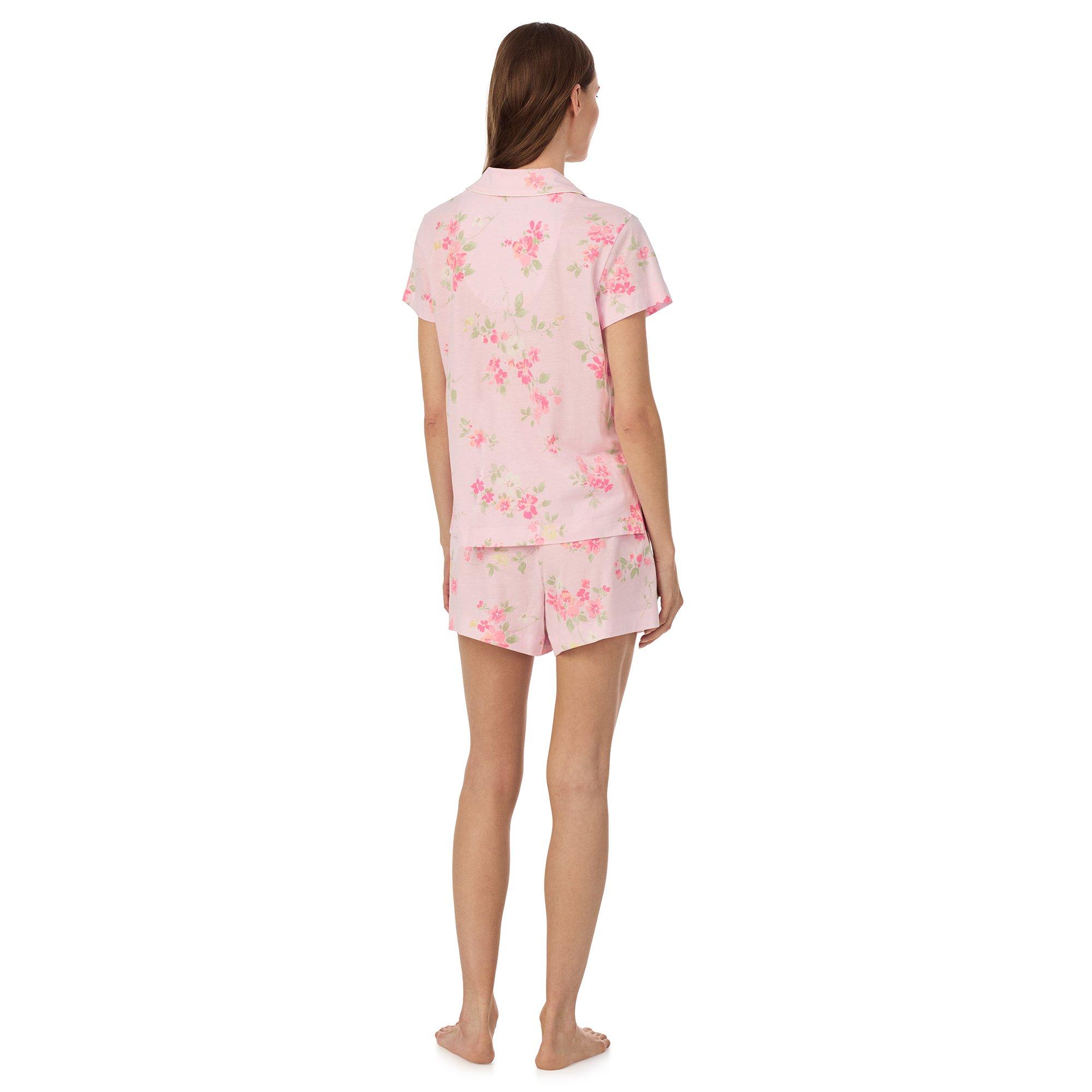 Pink - Lauren by Ralph Lauren - Women's Short Sleeve Pyjama Set - 2