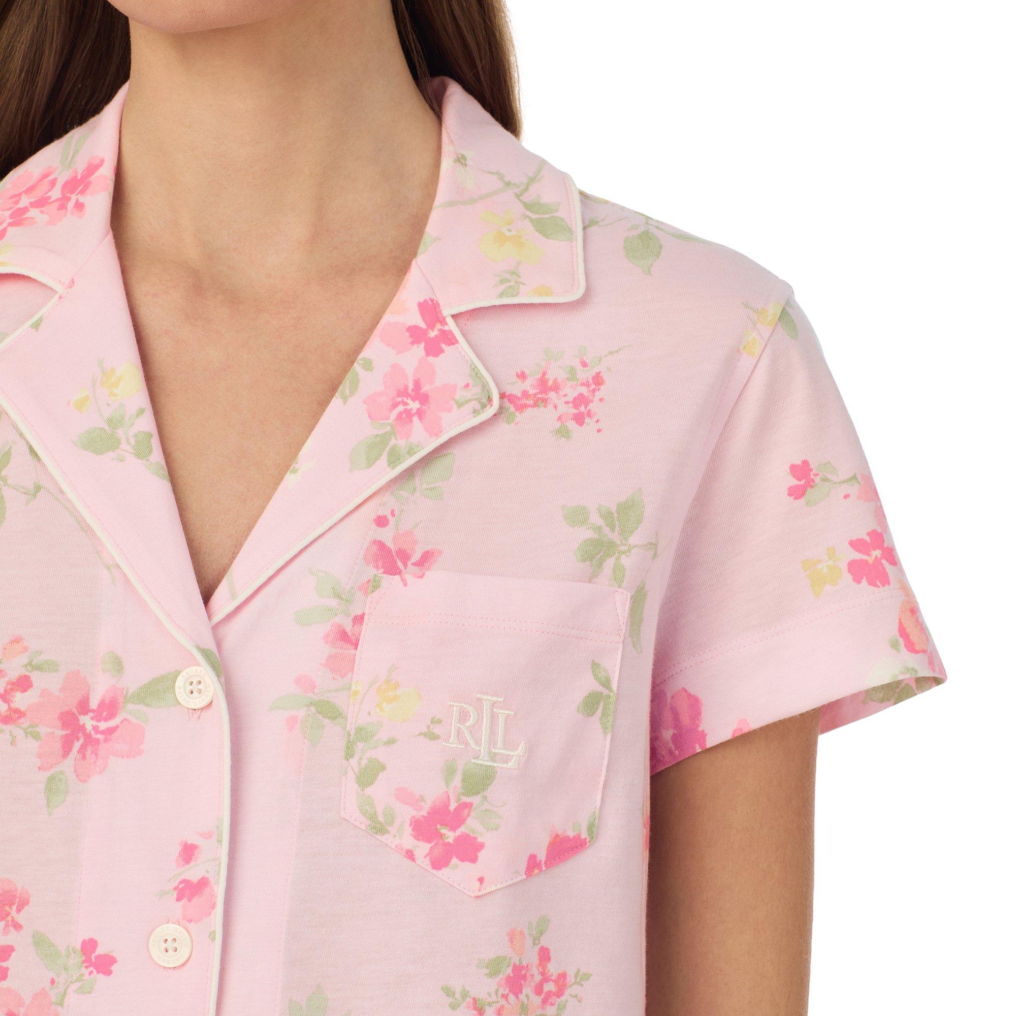 Pink - Lauren by Ralph Lauren - Women's Short Sleeve Pyjama Set - 3