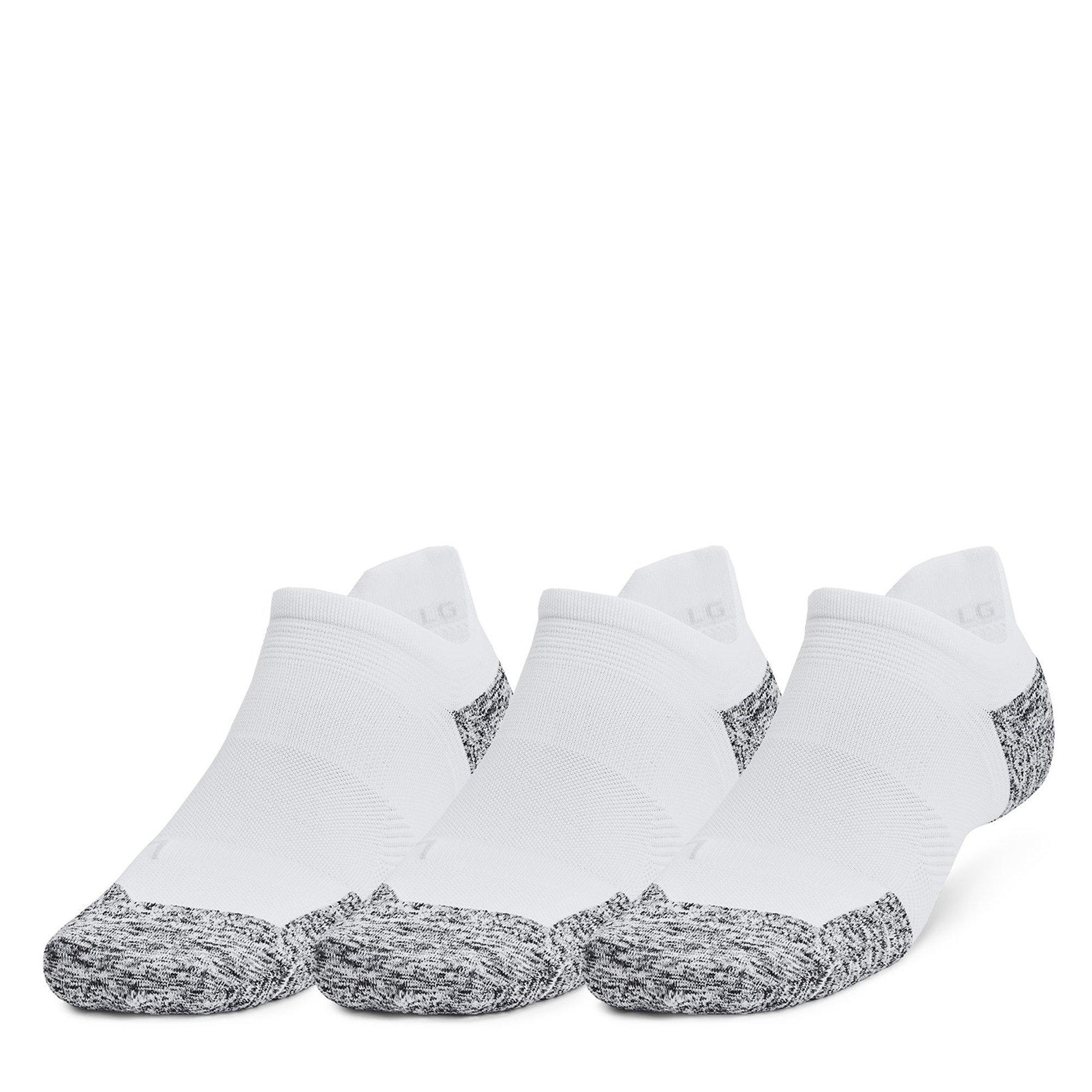 White - Under Armour - Adults ArmourDry Run Cushion Pack Trainers Socks - 1