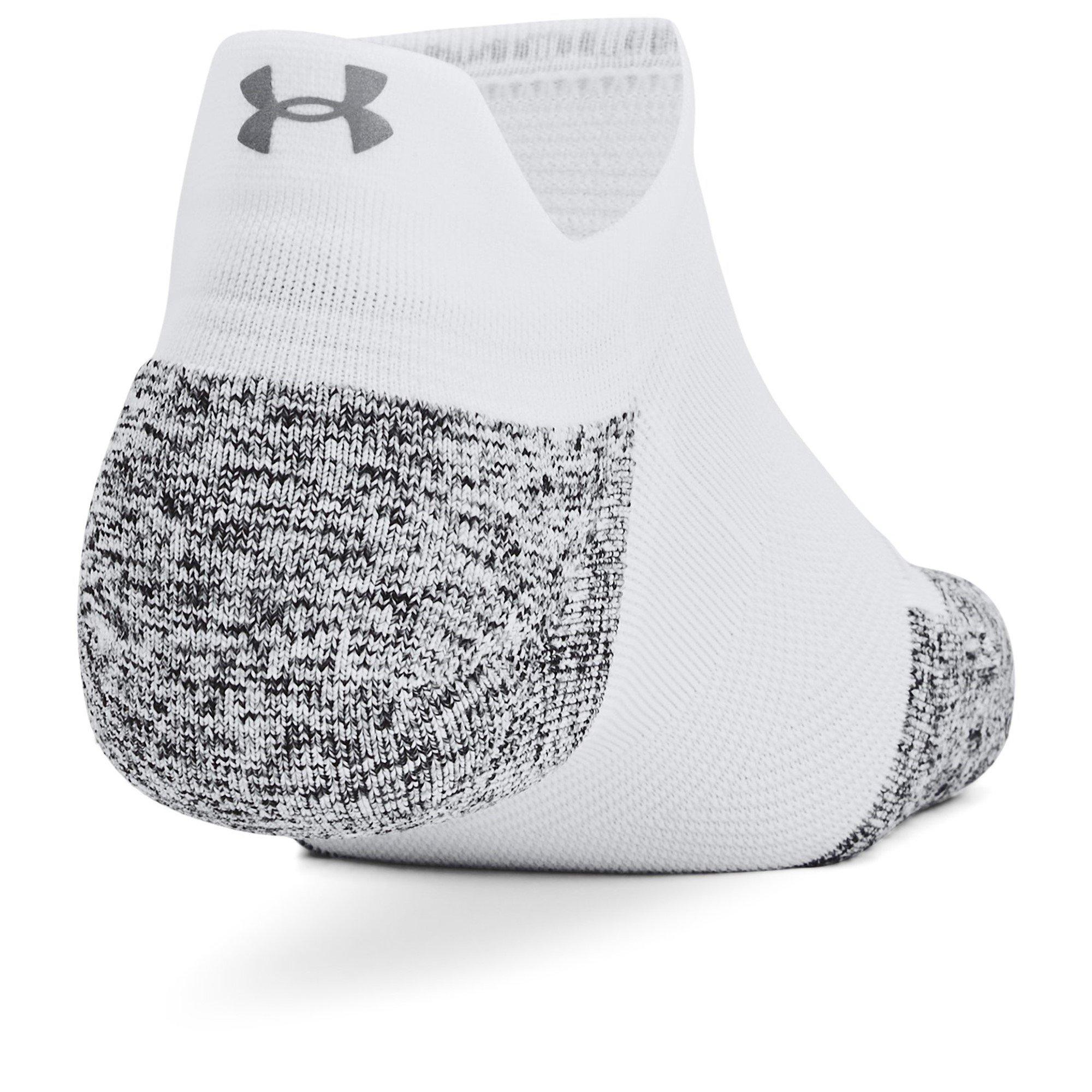 Weiß - Under Armour - Adults ArmourDry Run Cushion Pack Trainers Socks - 3
