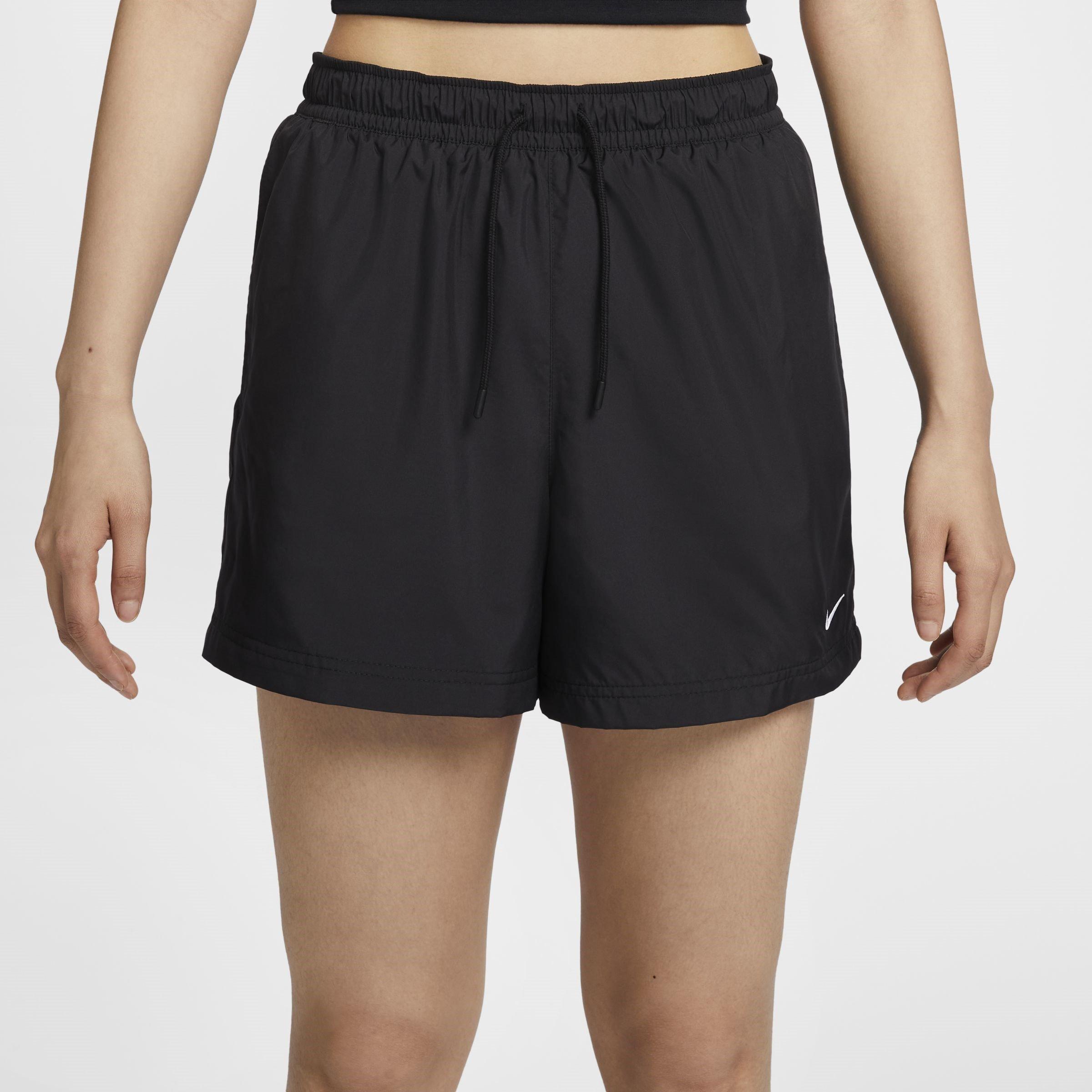 Black/White - Nike - Sportswear Classic Wovens Womens Mid Rise Shorts - 1
