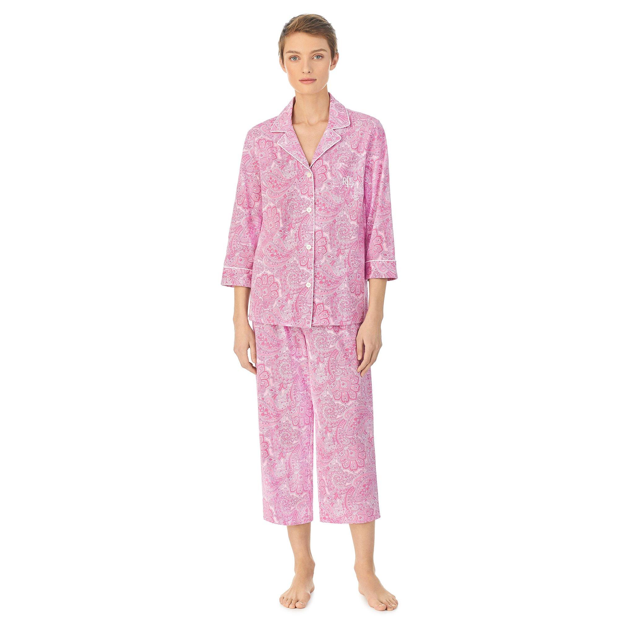 Pink Paisley - Lauren by Ralph Lauren - LRL 3/4 slv notch Co Ld63 - 1