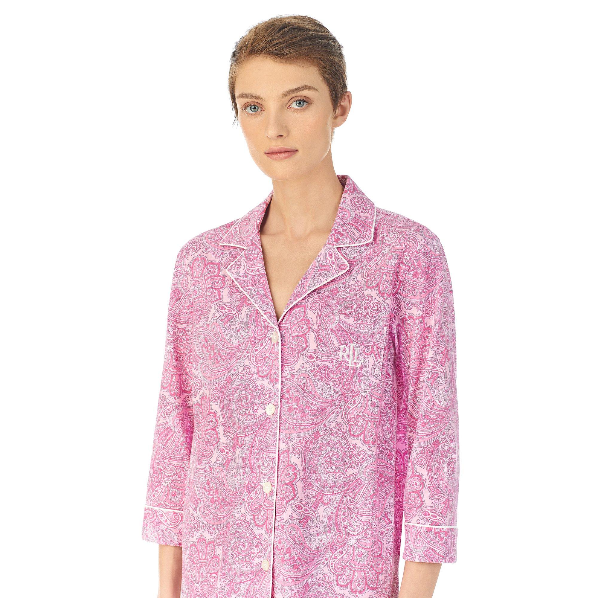 Pink Paisley - Lauren by Ralph Lauren - LRL 3/4 slv notch Co Ld63 - 3