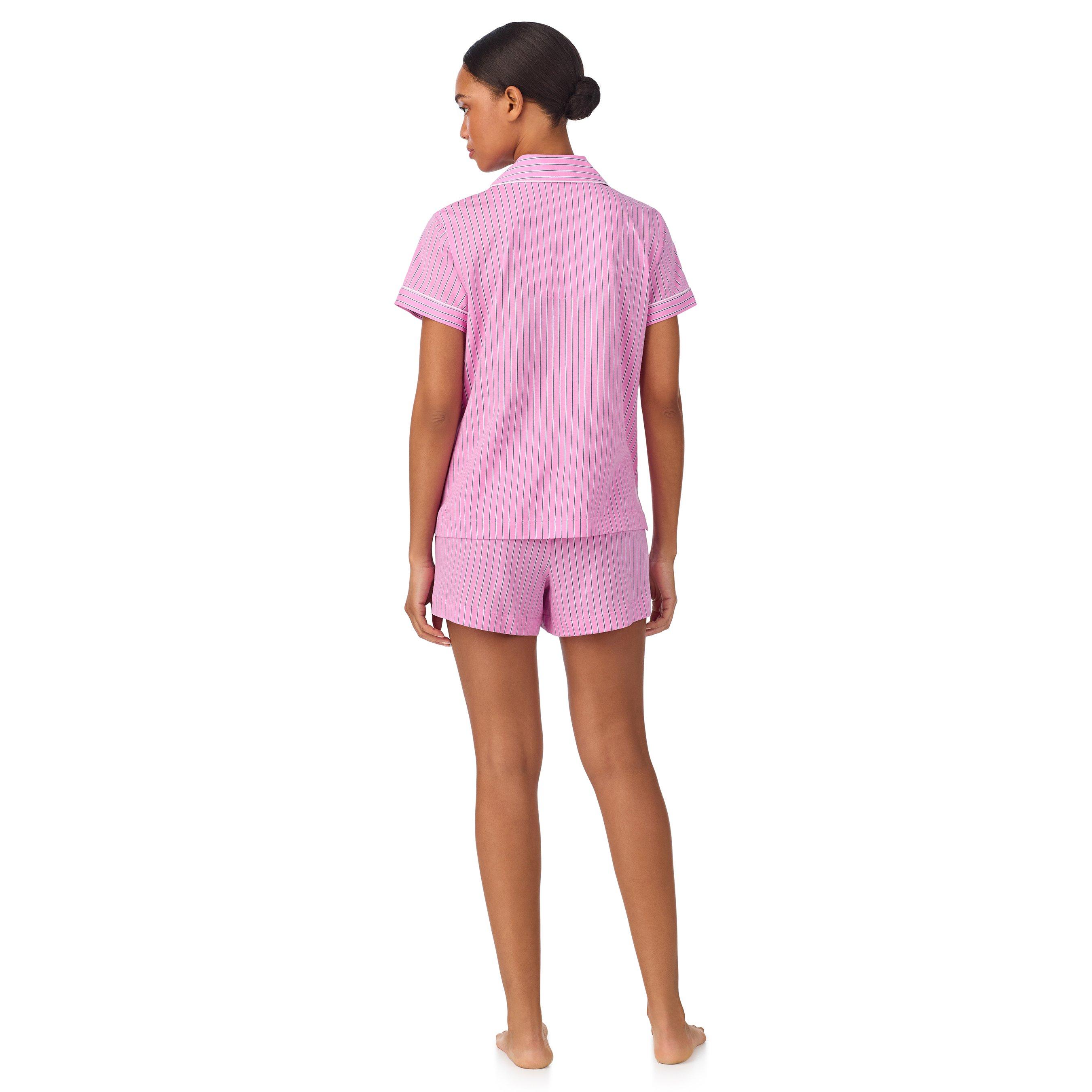 Pink Stripe - Lauren by Ralph Lauren - LRL SS Notch Boxer Ld63 - 2