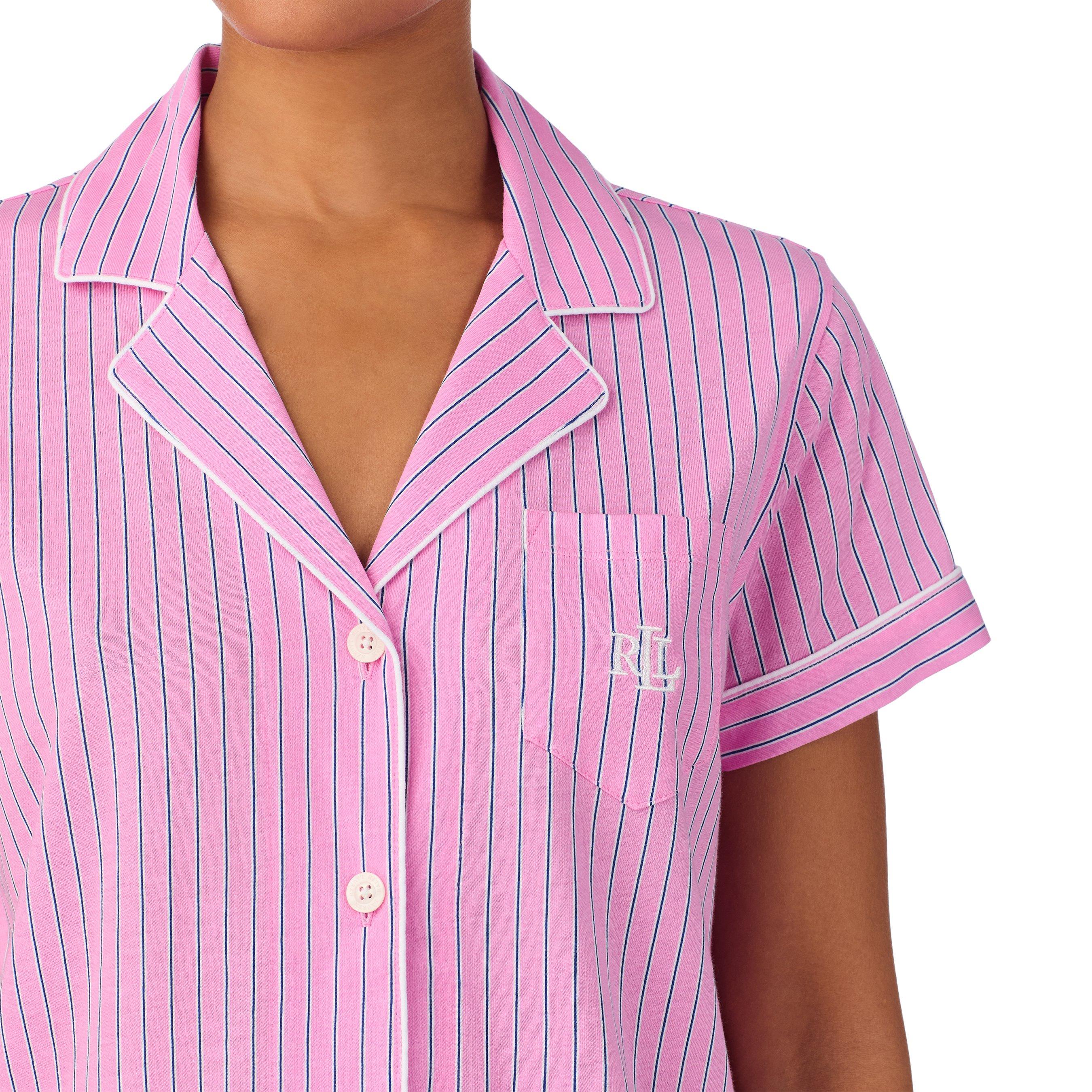 Pink Stripe - Lauren by Ralph Lauren - LRL SS Notch Boxer Ld63 - 3