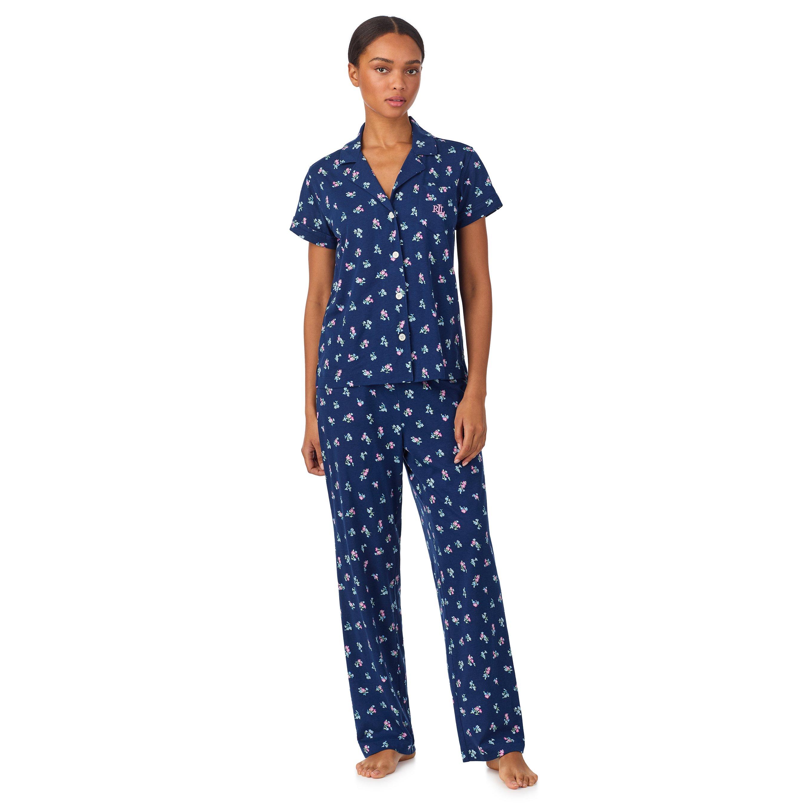 Navy - Lauren by Ralph Lauren - LRL LS Notch Pant Ld63 - 1