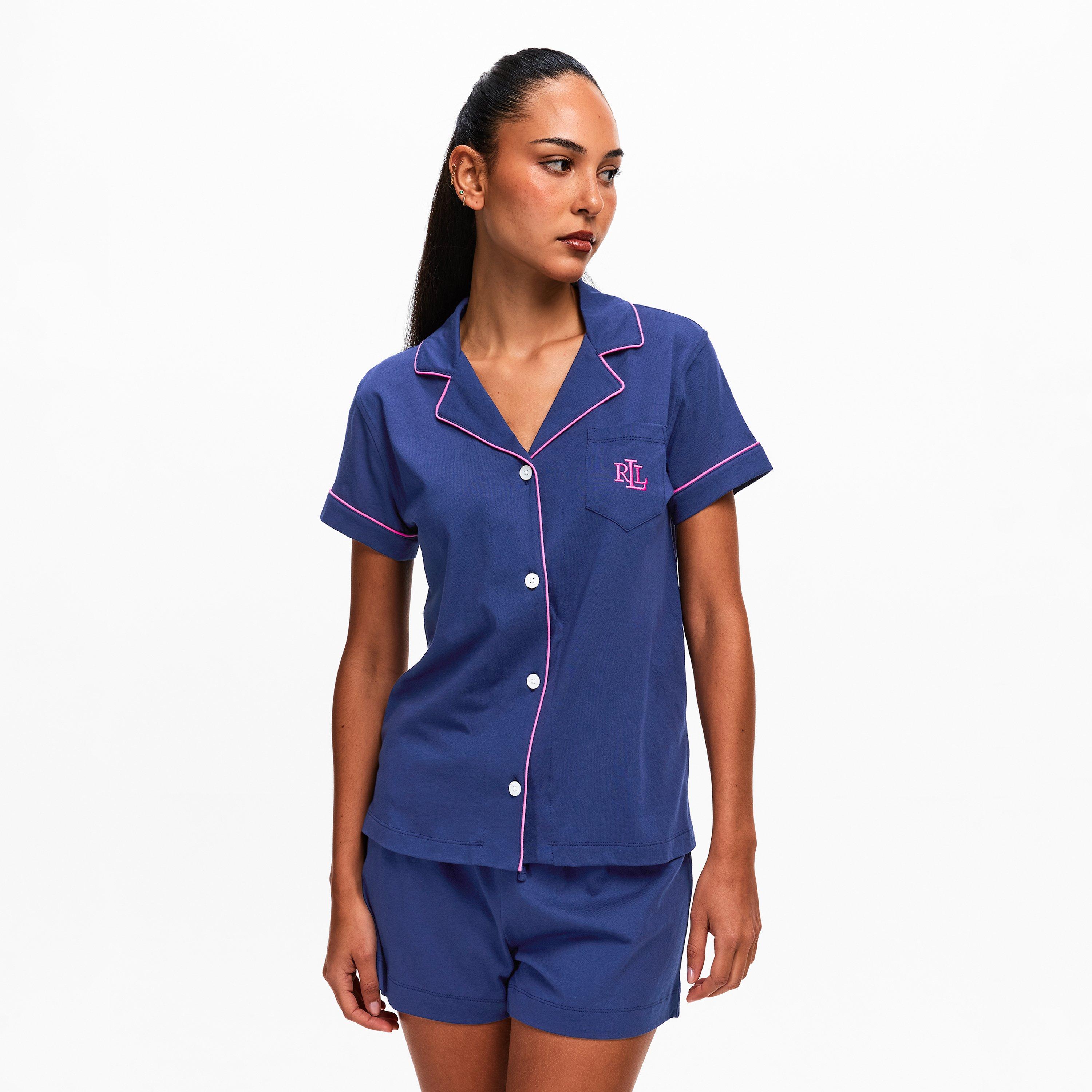 Navy - Lauren by Ralph Lauren - LRL SS Notch Collar Ld63 - 3