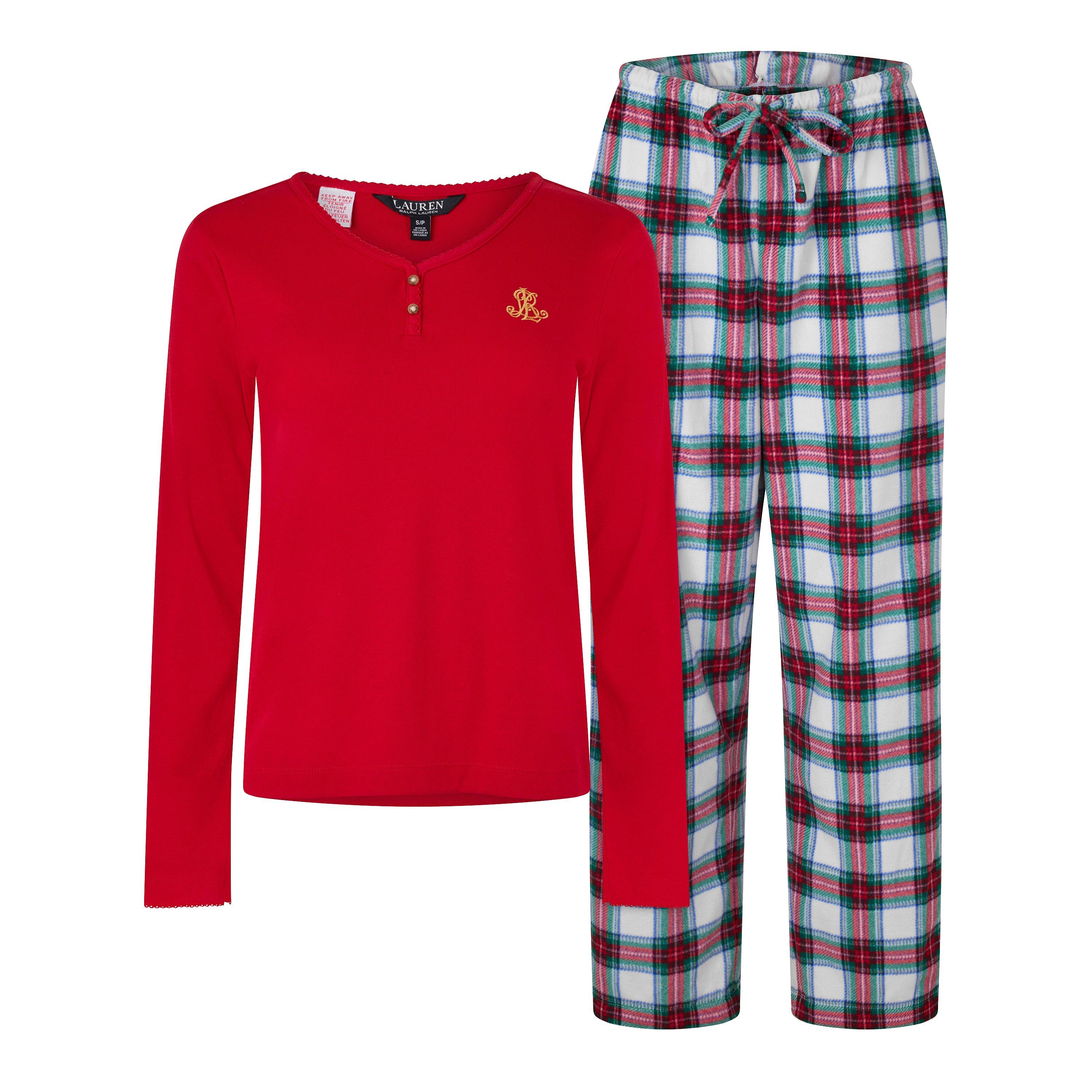 Lauren by Ralph Lauren Women's Long-Sleeve Jersey Pyjama Set
