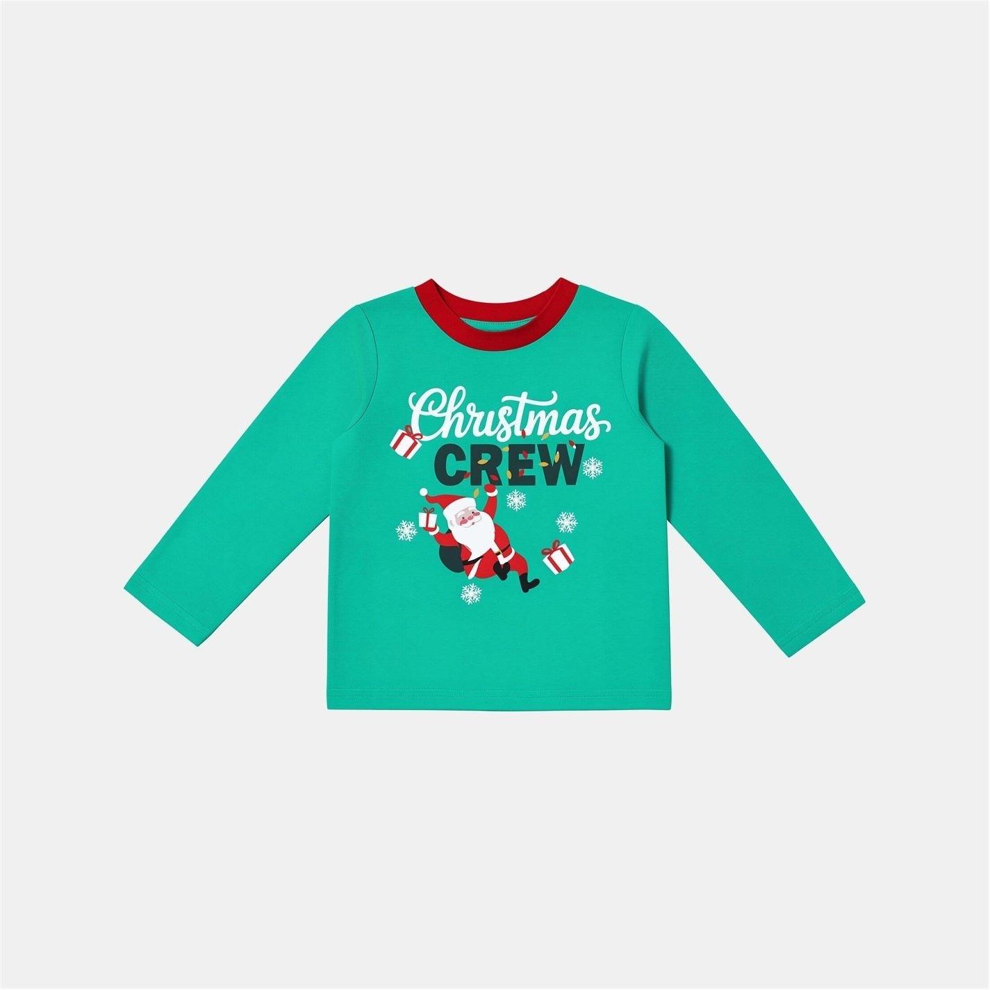 Xmas Crew - The Spirit Of Christmas - Childrens Christmas Family Cotton Pyjamas - 2