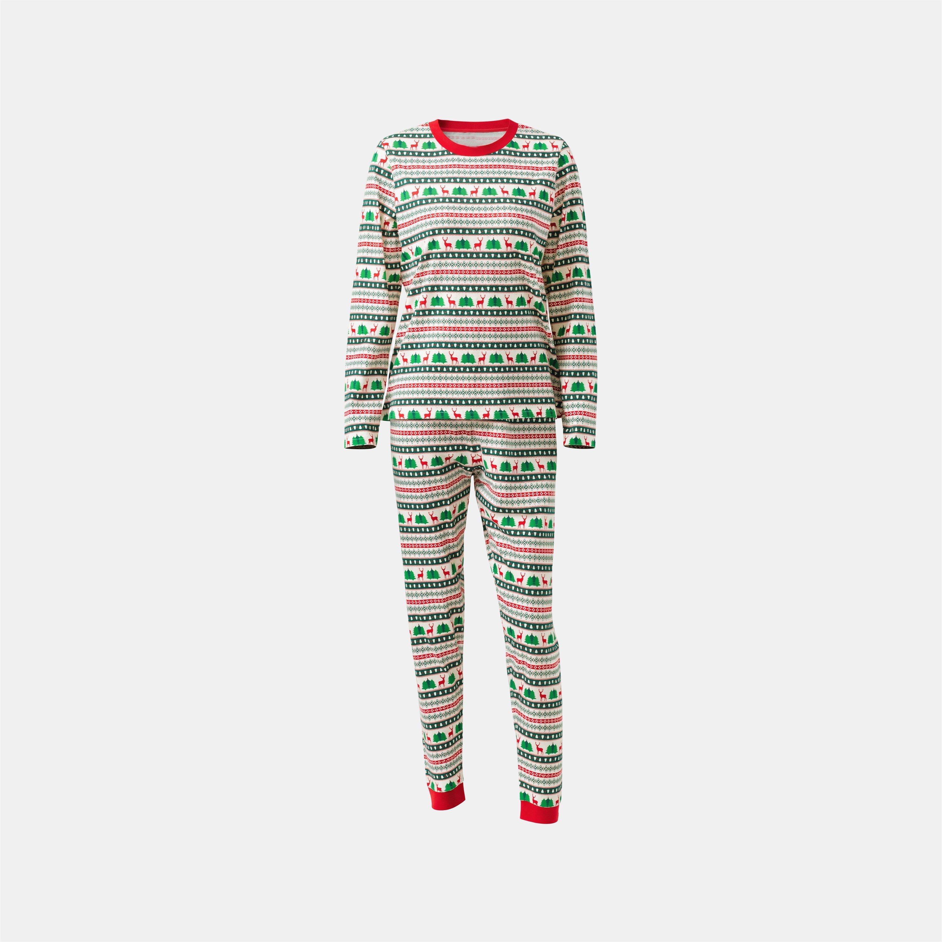 Fairisle - The Spirit Of Christmas - Ladies Fairisle Xmas Family Cotton Pyjamas - 1