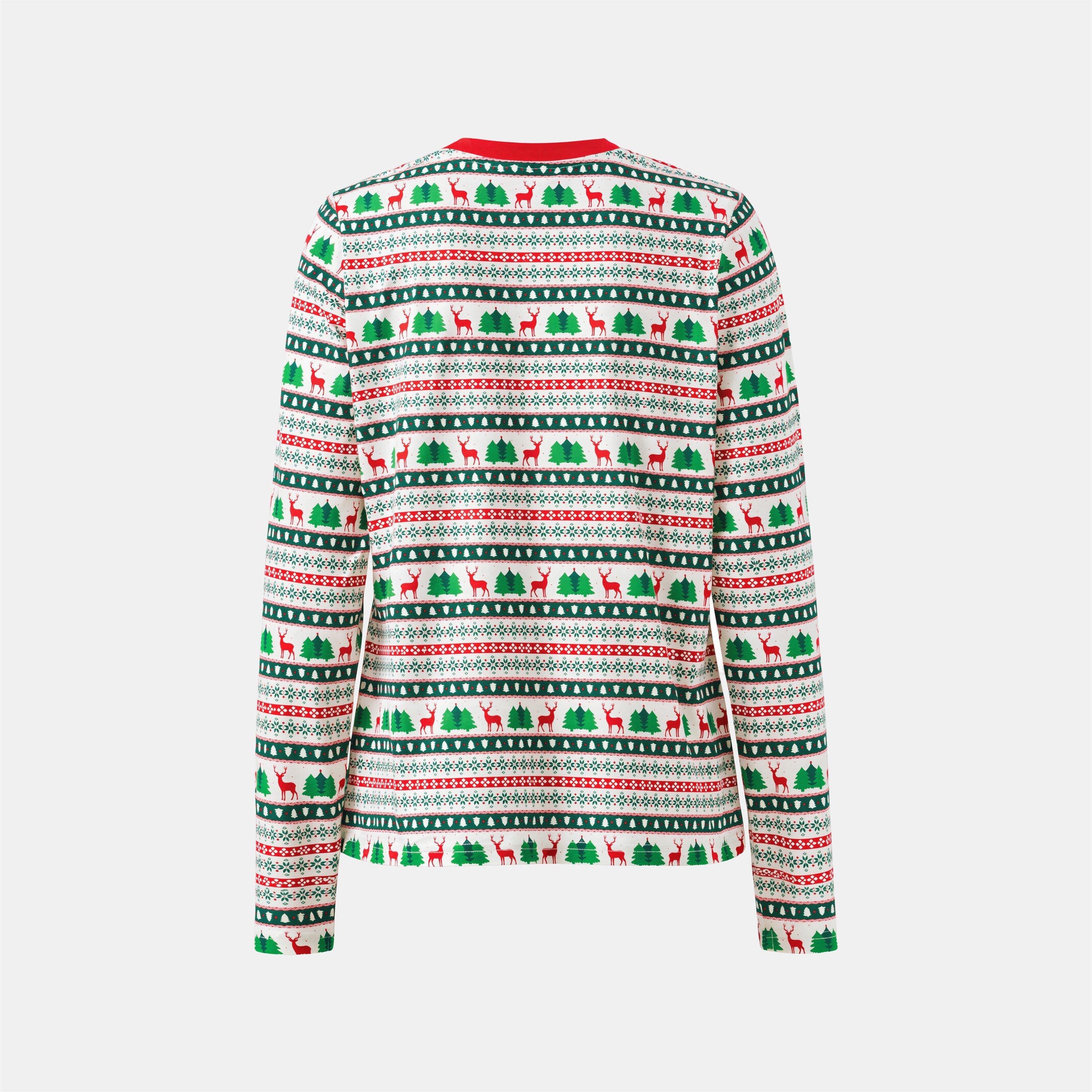 Fairisle - The Spirit Of Christmas - Ladies Fairisle Xmas Family Cotton Pyjamas - 4