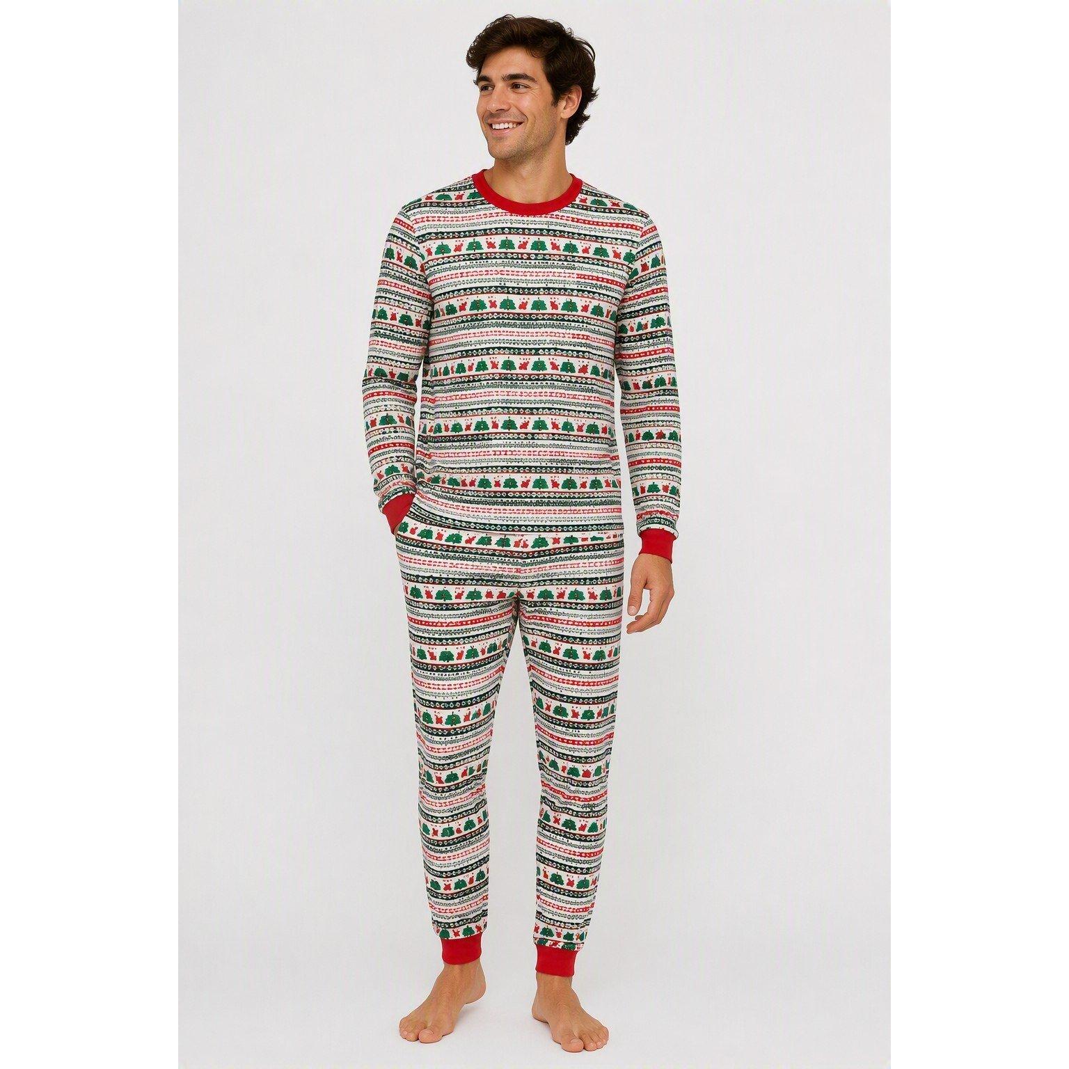 Fairisle - The Spirit Of Christmas - Mens Fairisle Xmas Family Cotton Pyjamas - 12