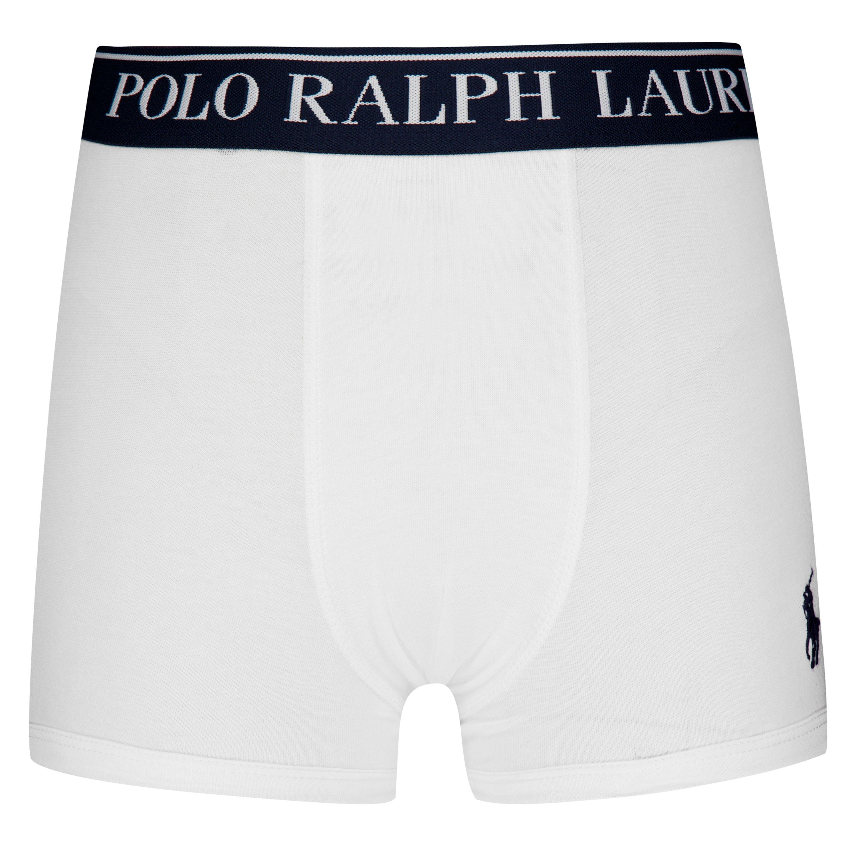 White - Polo Ralph Lauren - Boys' 3 Pack Cotton Stretch Trunks - 7