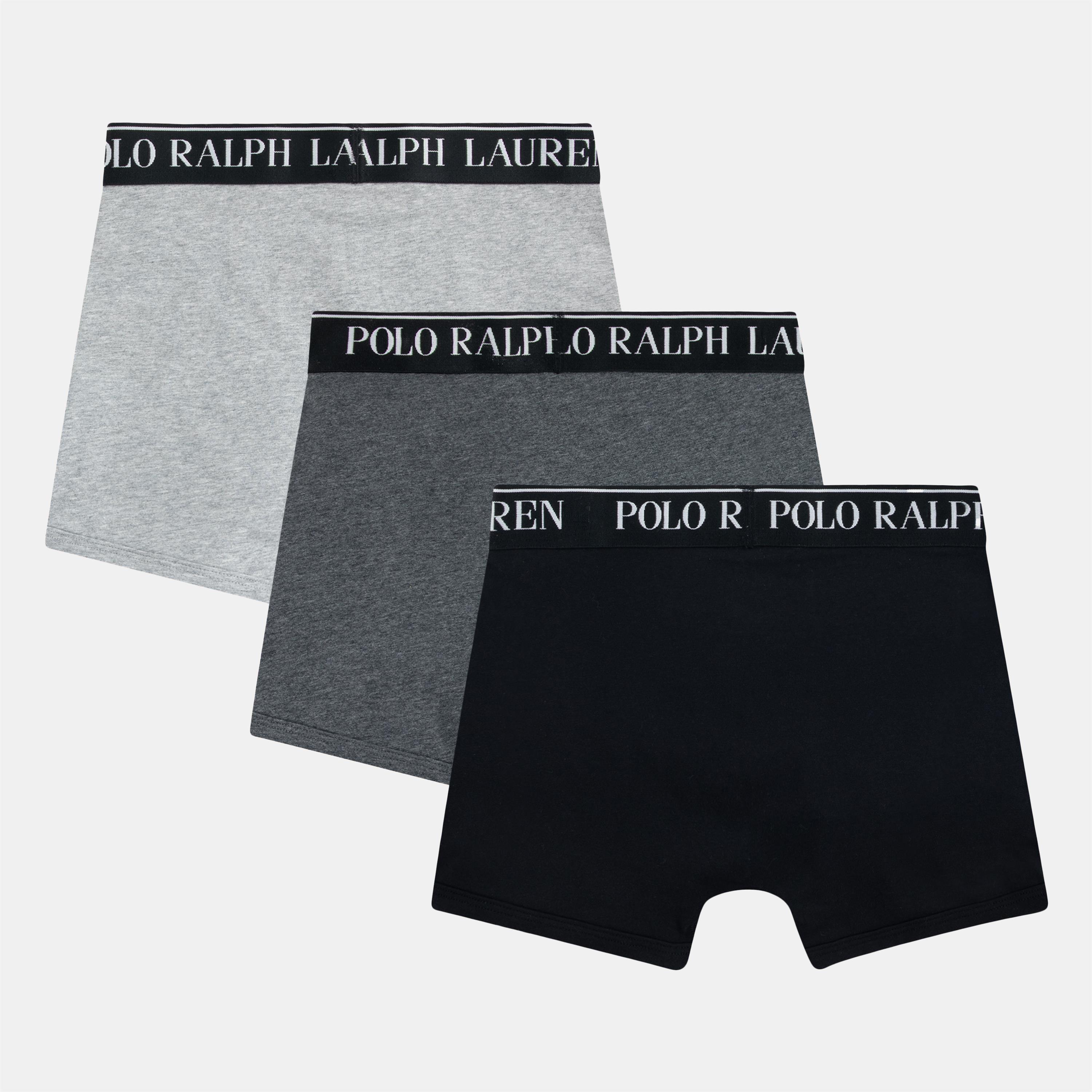 Heather G9I - Polo Ralph Lauren - Kids' 3-Pack Cotton Stretch Mid Rise Trunks - 2