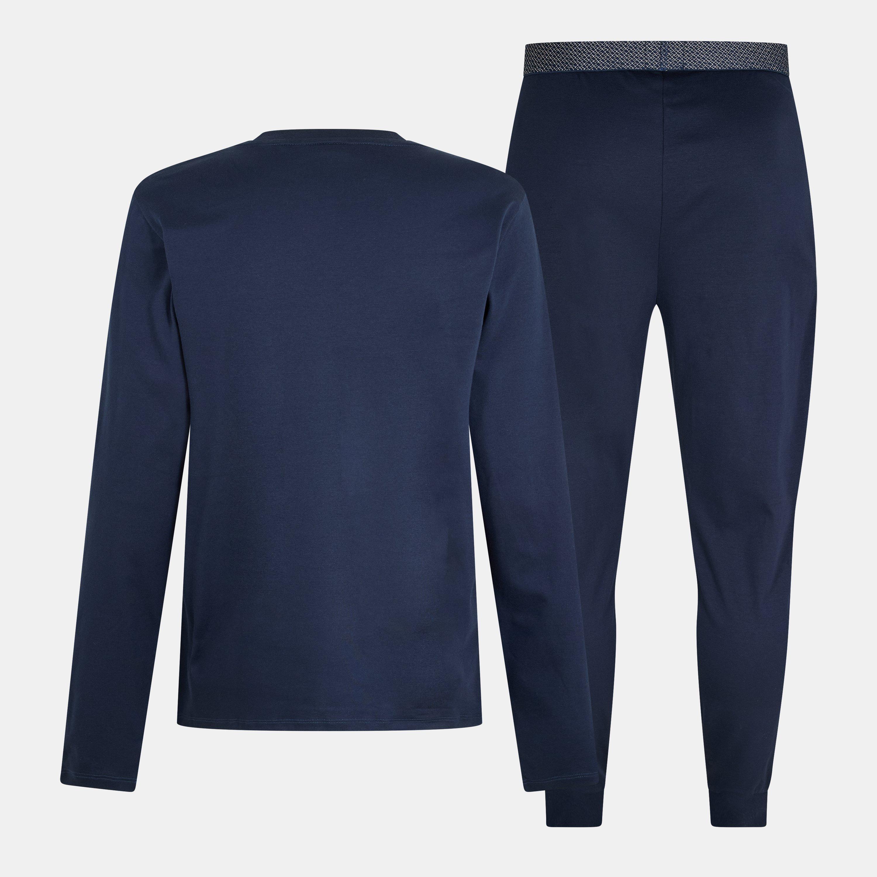 Dark Blue - Boss - Men's Long Sleeve Pyjama Set - 2