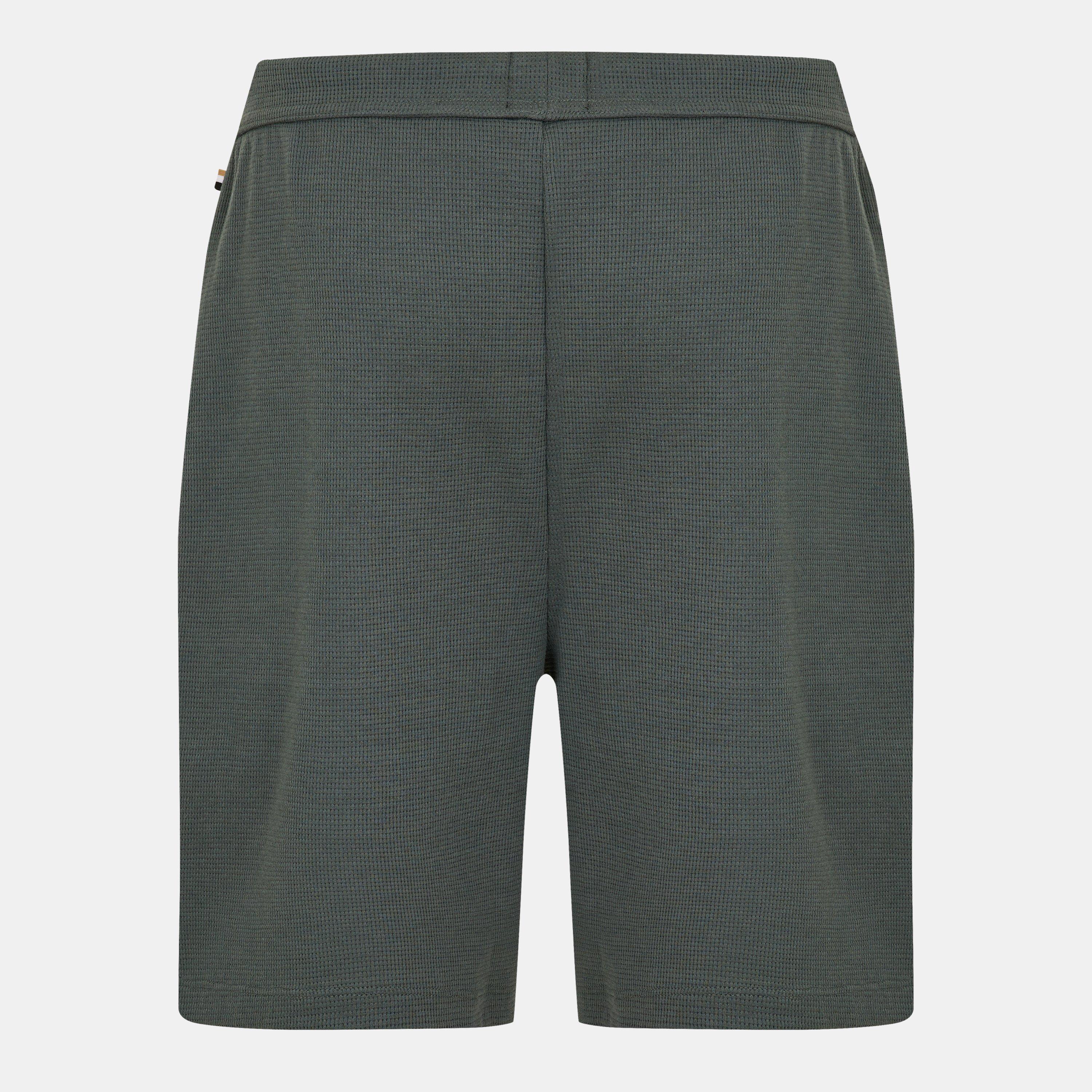 Open Green 345 - Boss - Men's Embroidered Waffle Pyjama Shorts - 2