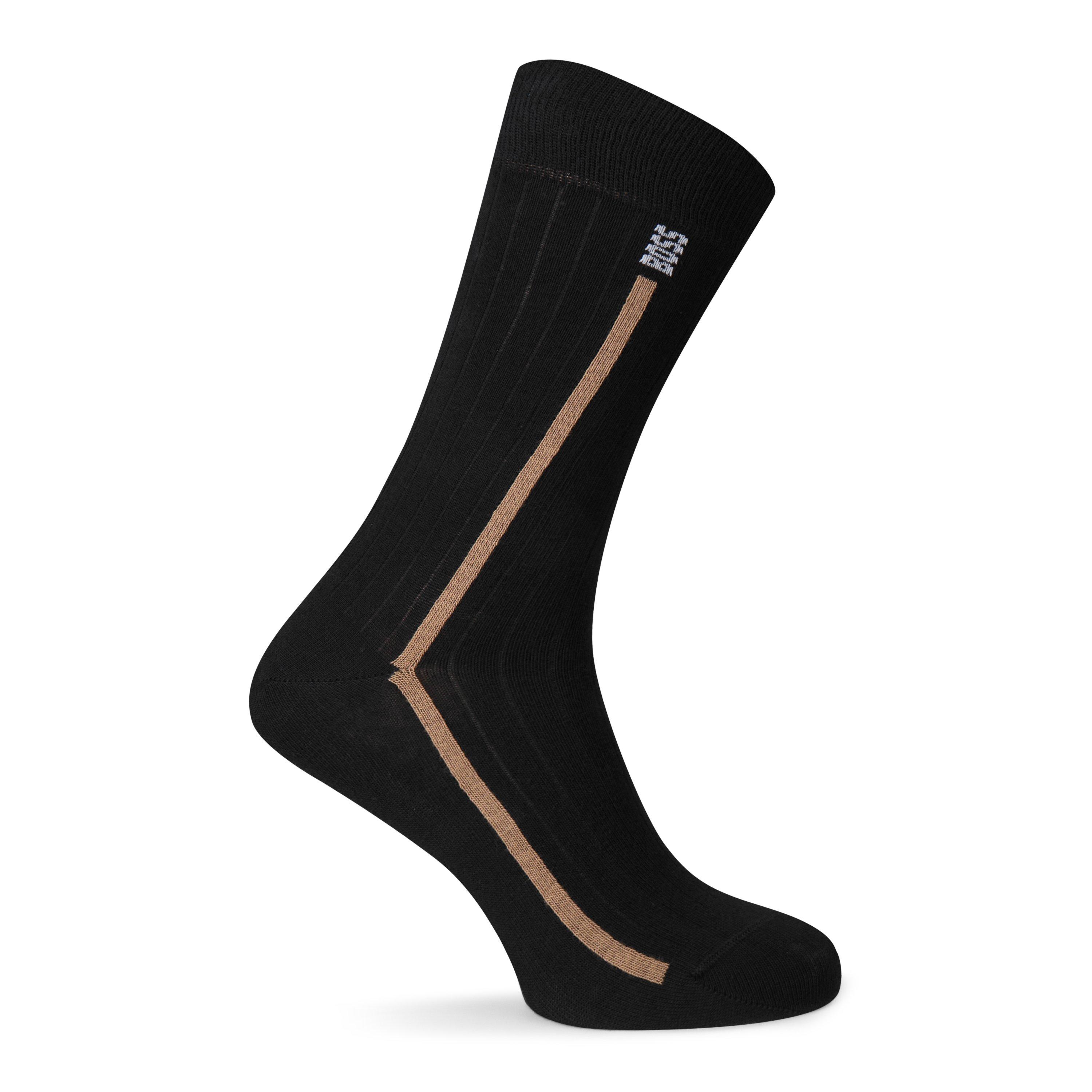 Black 001 - Boss - Men's Fine Rib Crew Socks - 4