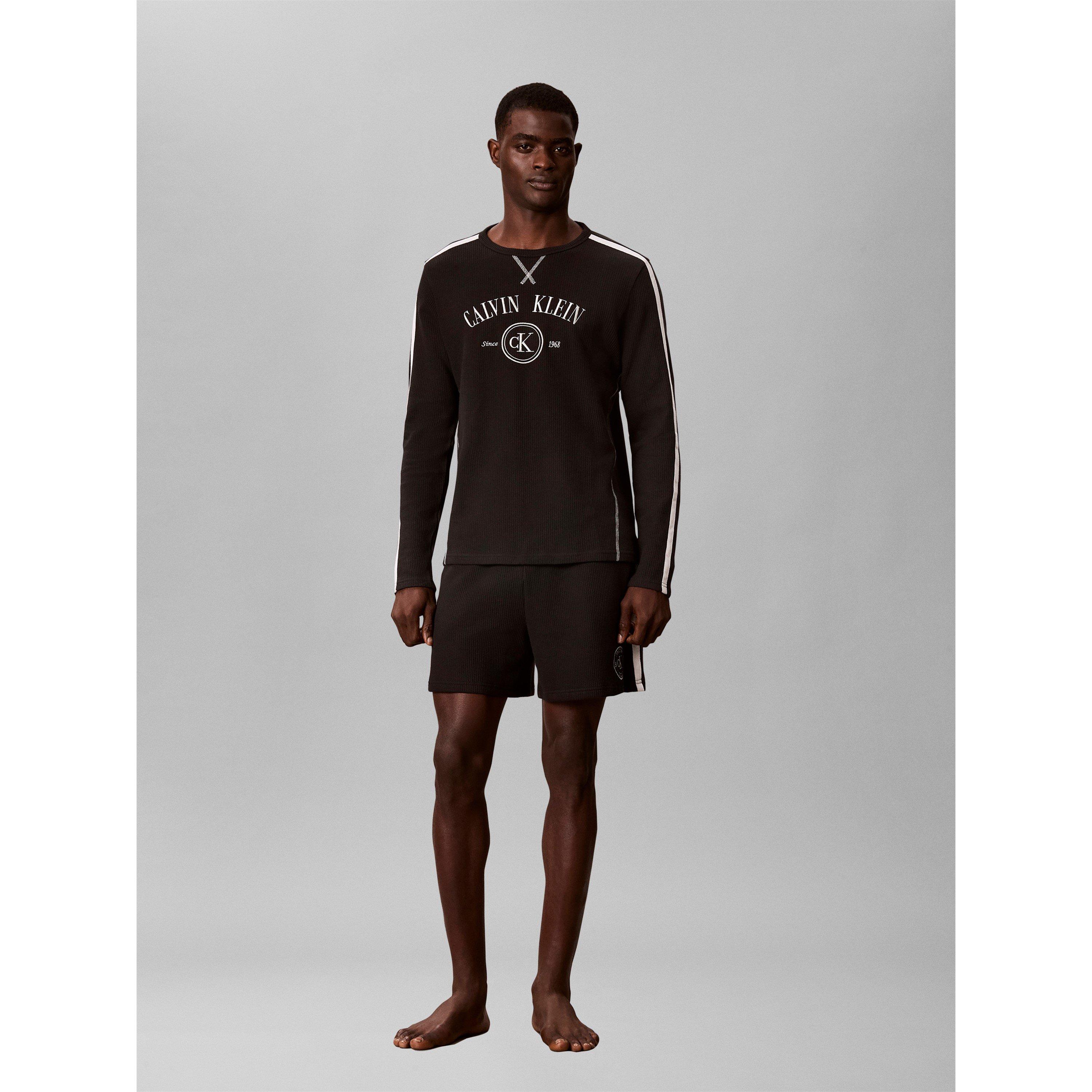 Noir - Calvin Klein - Men's Waffle Pyjama Shorts - 3